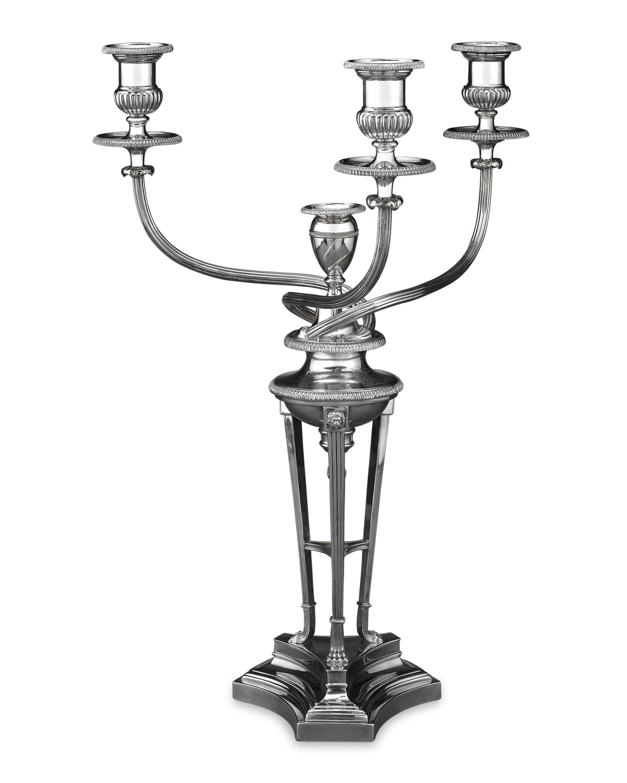This candelabrum is a fine example of Sheffield silver plate