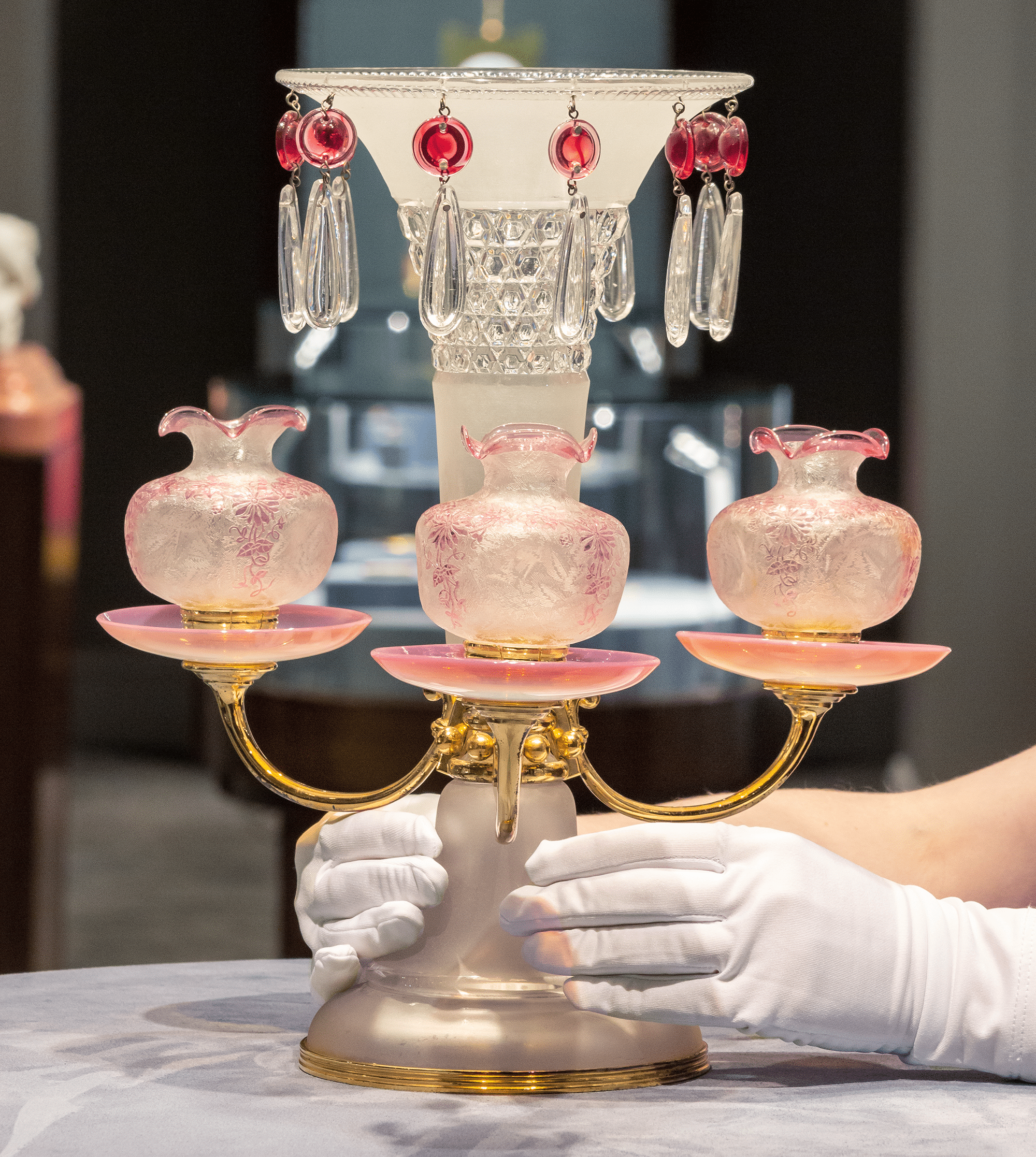 Antique Glass, Baccarat Crystal, Art Nouveau Crystal Centerpieces Antique Glass, Baccarat Crystal, Art Nouveau Crystal Centerpieces