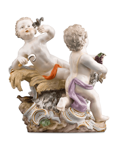 Meissen Porcelain Summer and Fall Figural Group