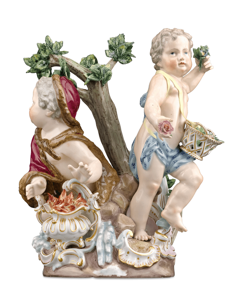 Meissen Porcelain Winter and Spring Figural Group