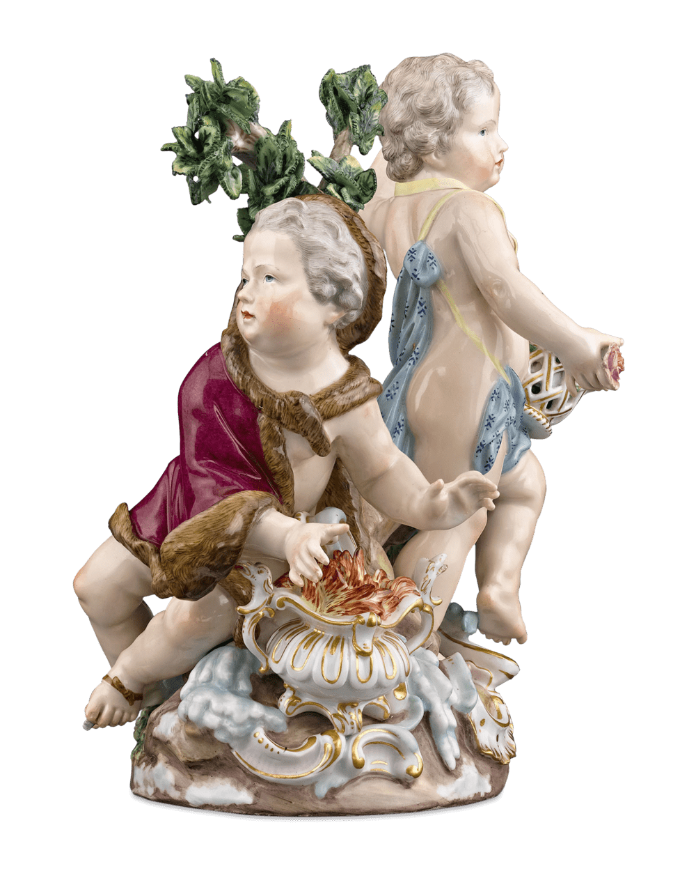 Meissen Porcelain Winter and Spring Figural Group