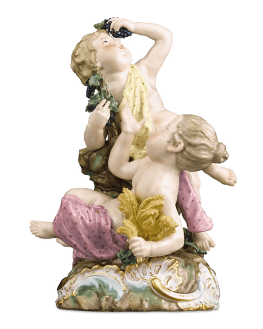 Meissen Porcelain Fall Figural Group