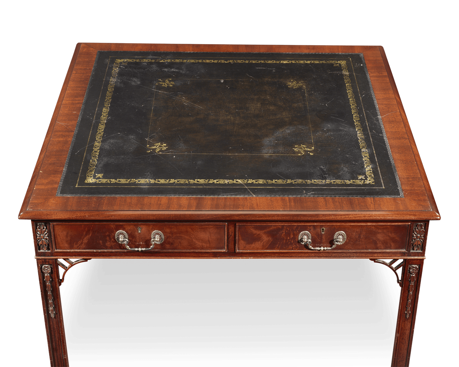 Regency-Style Mahogany Library Table