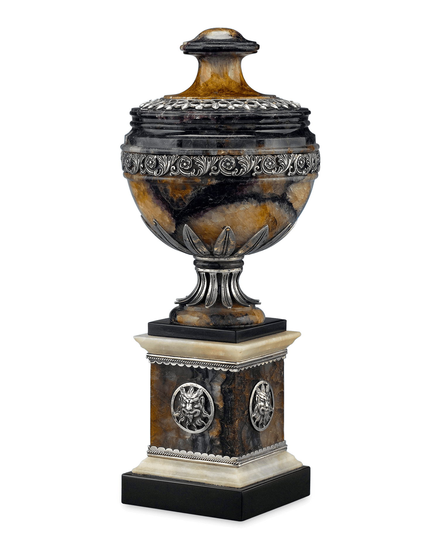 Boasting rarity and importance, this Georgian urn is crafted from beautifully hued Blue John