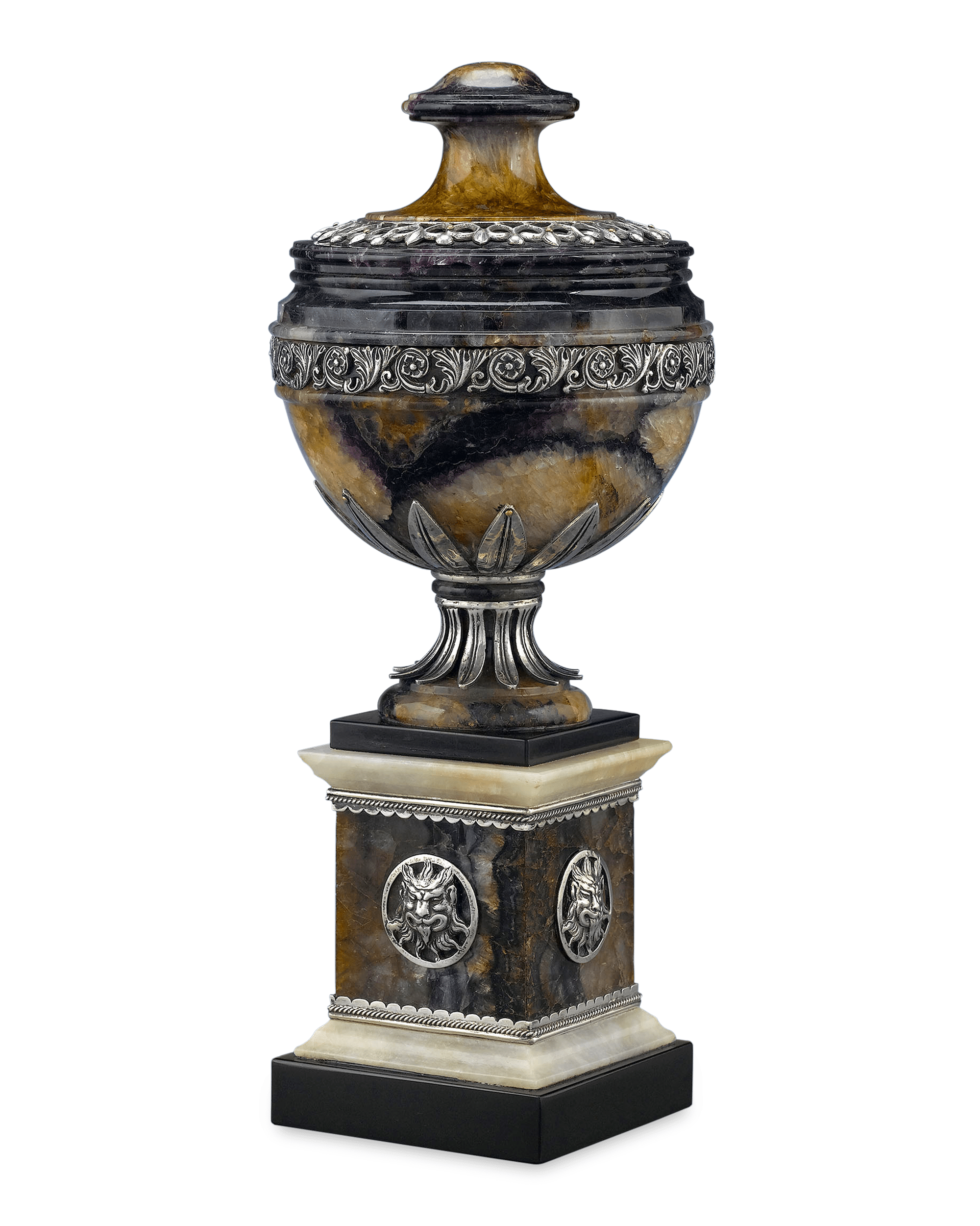 Boasting rarity and importance, this Georgian urn is crafted from beautifully hued Blue John