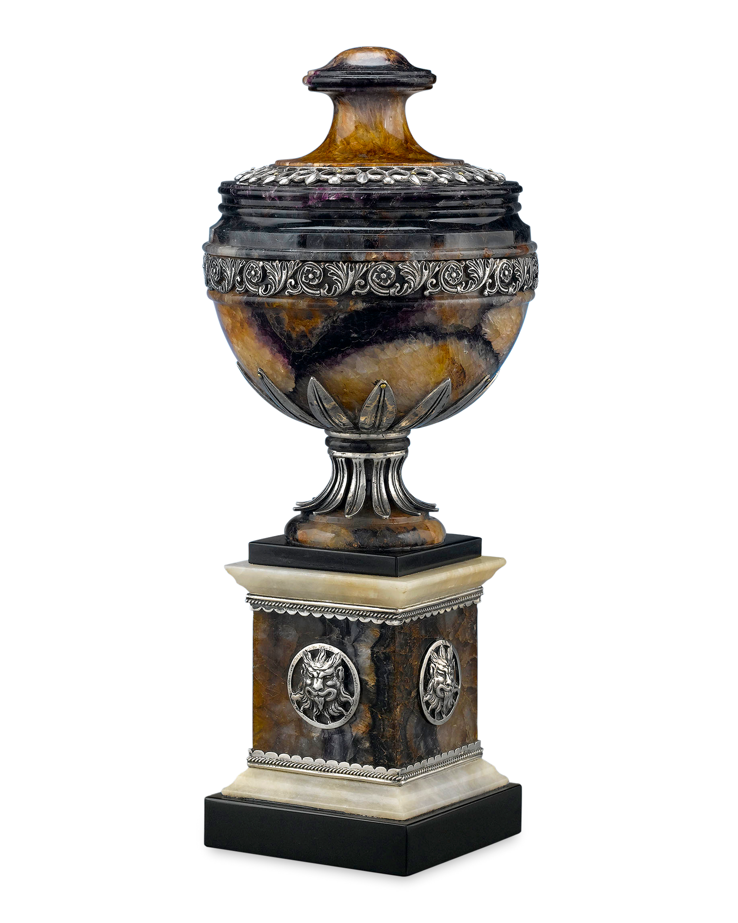 Boasting rarity and importance, this Georgian urn is crafted from beautifully hued Blue John