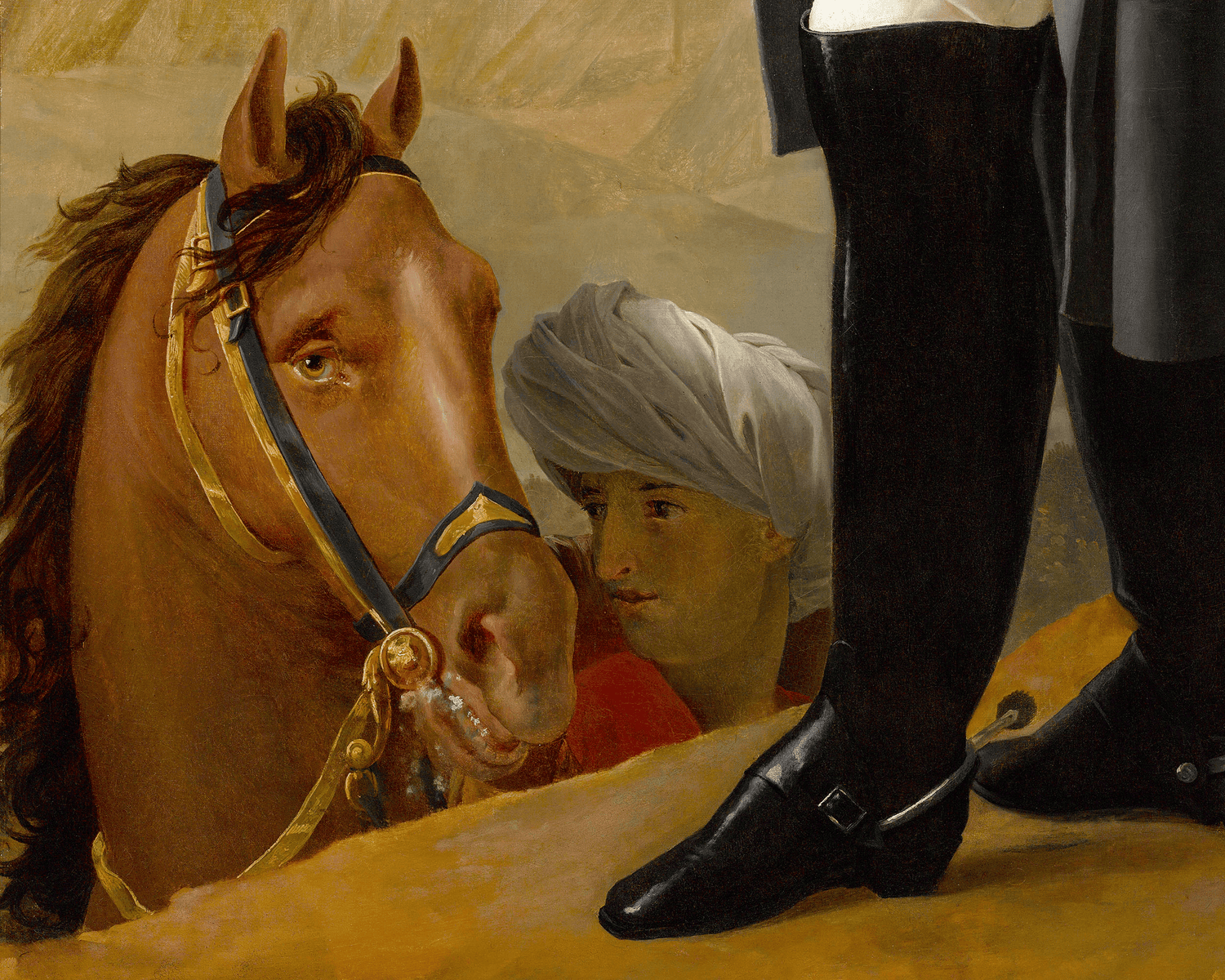 Imposing in size and subject, the Neoclassical painting is a stunning work of Napoleonic art