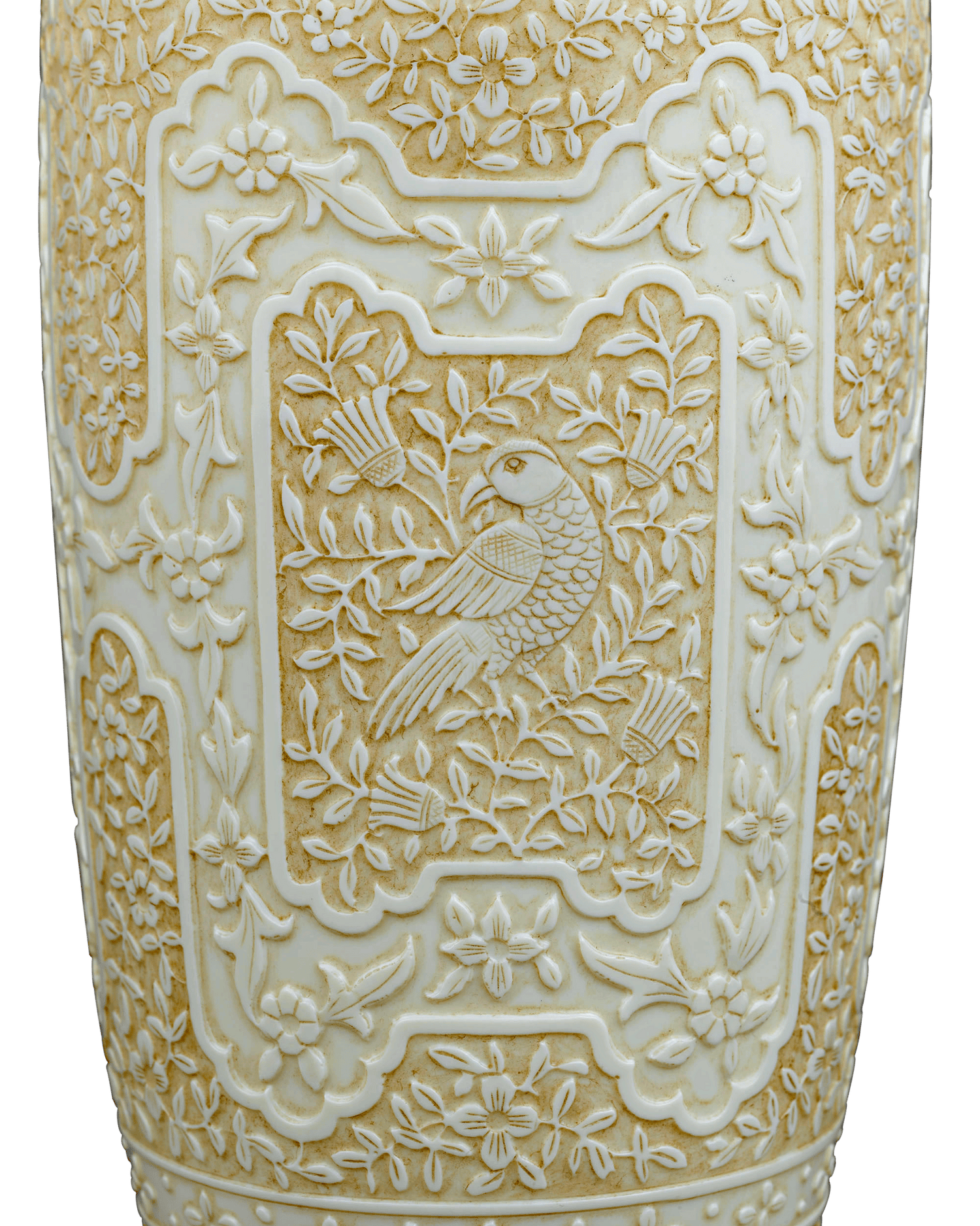 Ivory Cameo Glass Vases by Webb