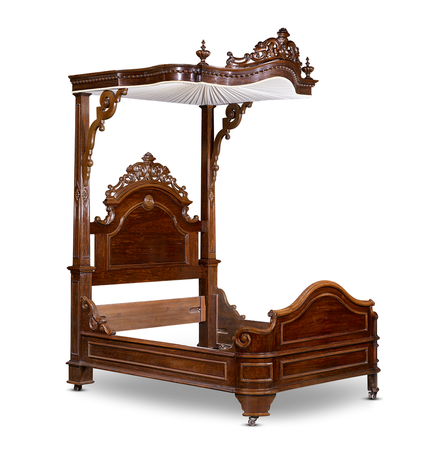 Rococo Revival Half Tester Bed