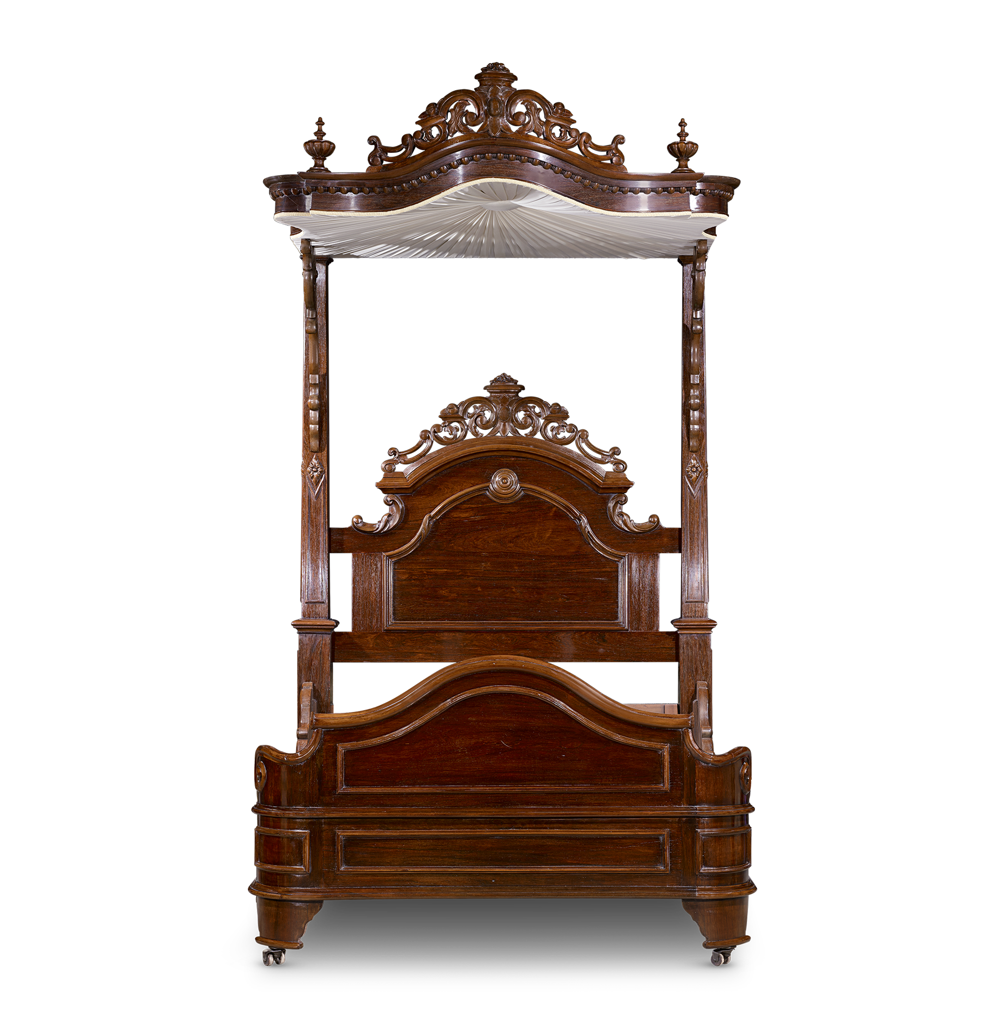 Rococo Revival Half Tester Bed