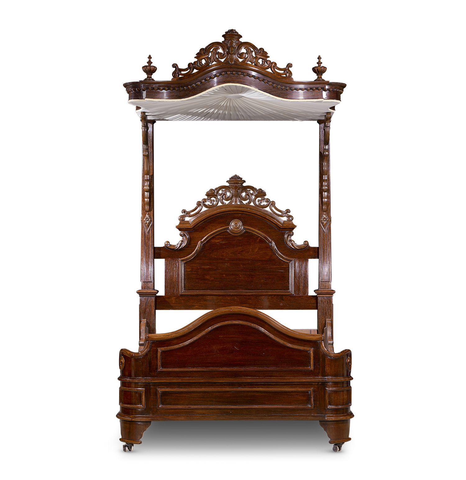 Rococo Revival Half Tester Bed