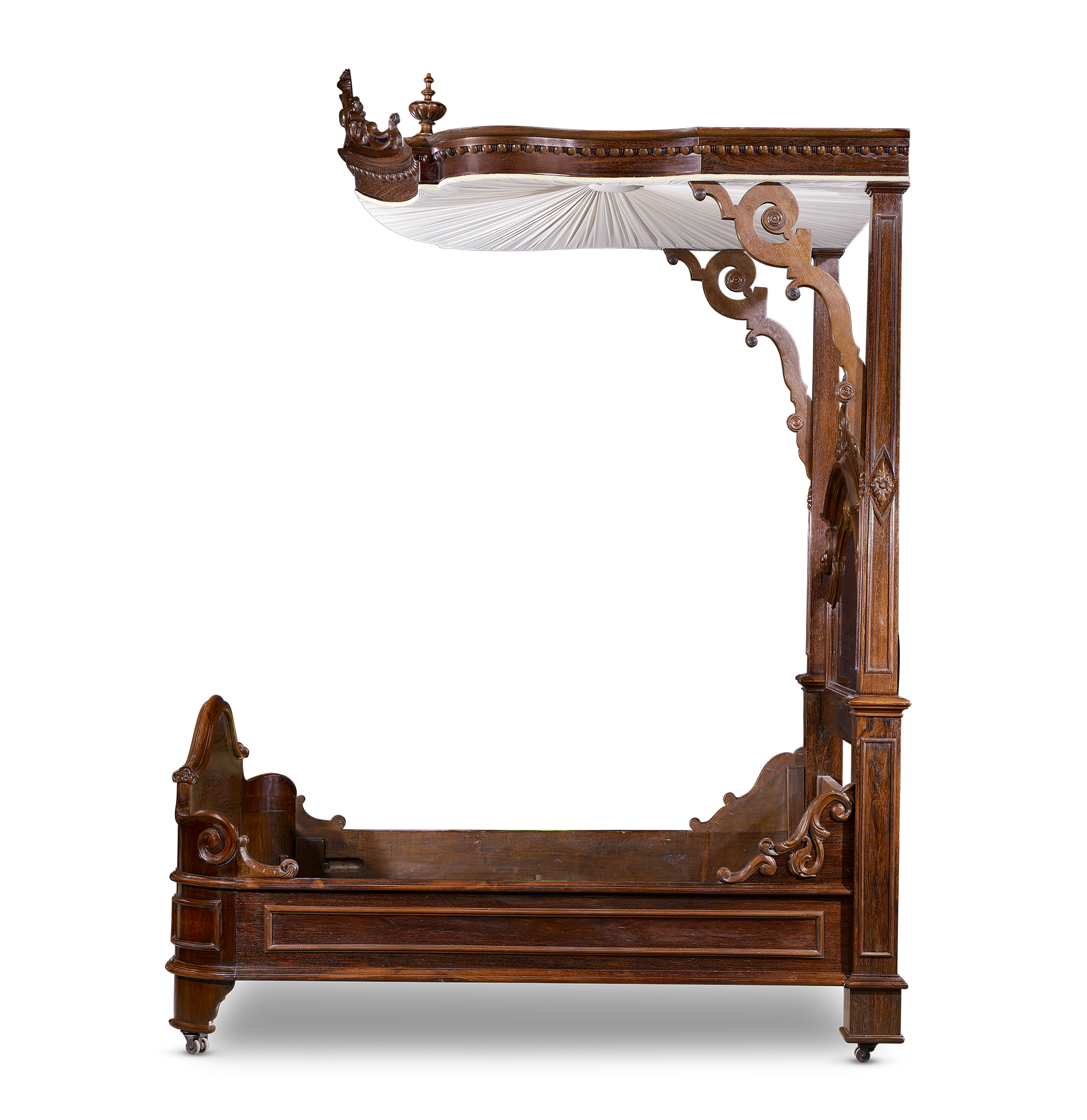 Rococo Revival Half Tester Bed