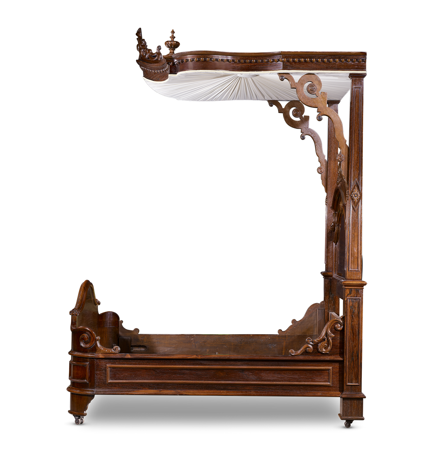 Rococo Revival Half Tester Bed