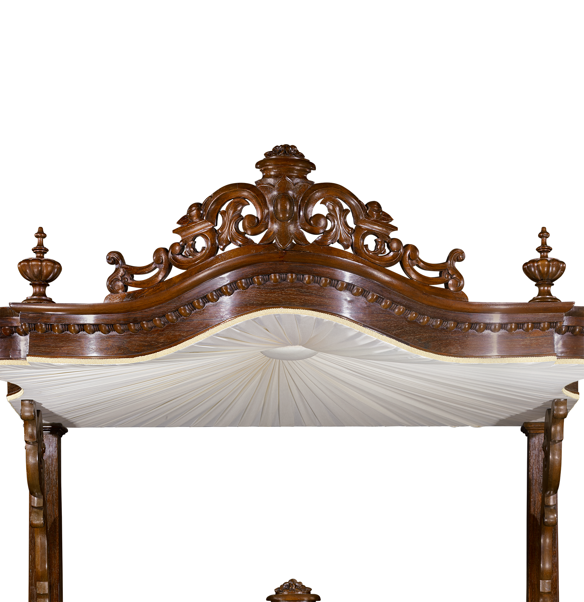 Rococo Revival Half Tester Bed