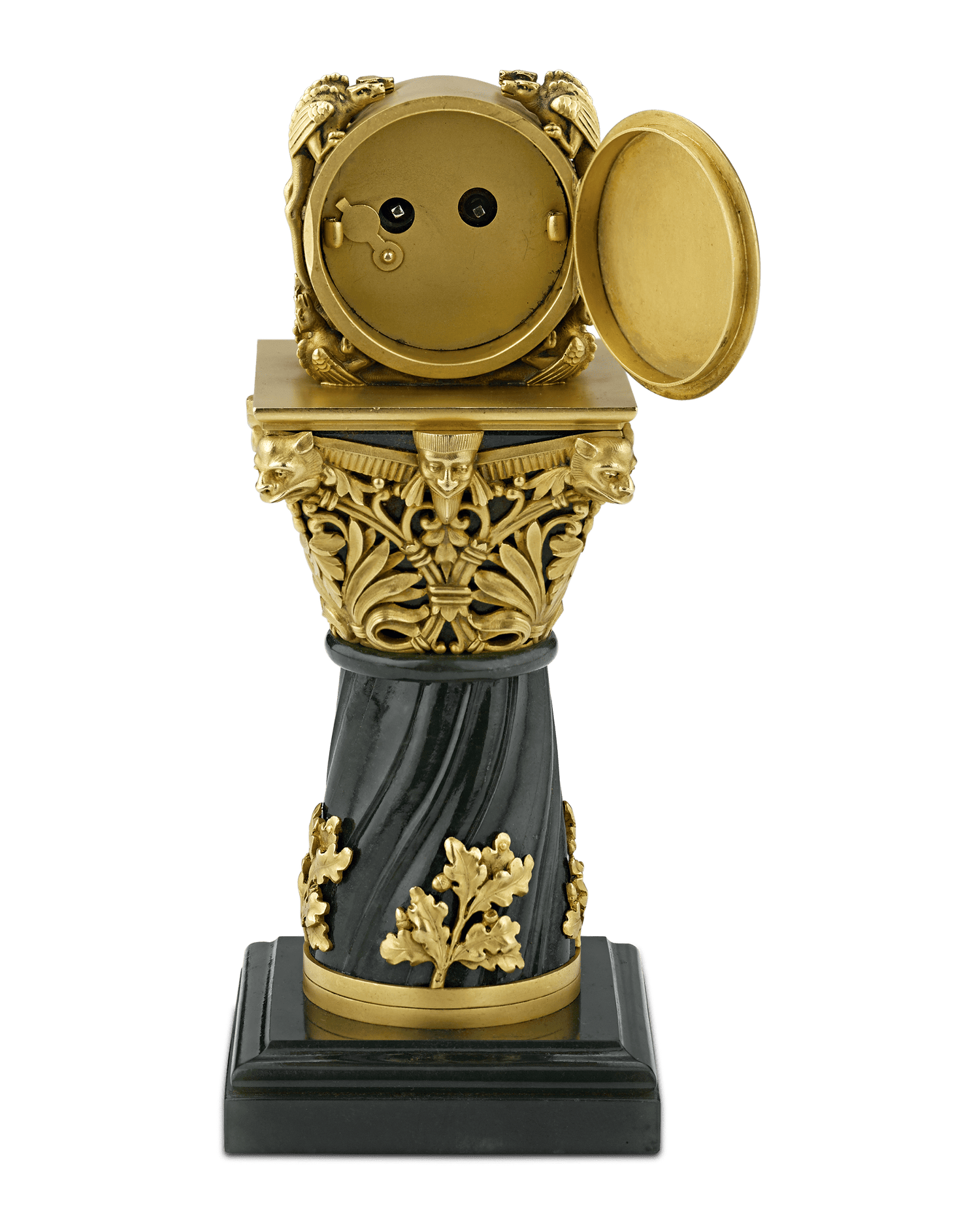 Paul Frey Miniature Gold and Jade Clock