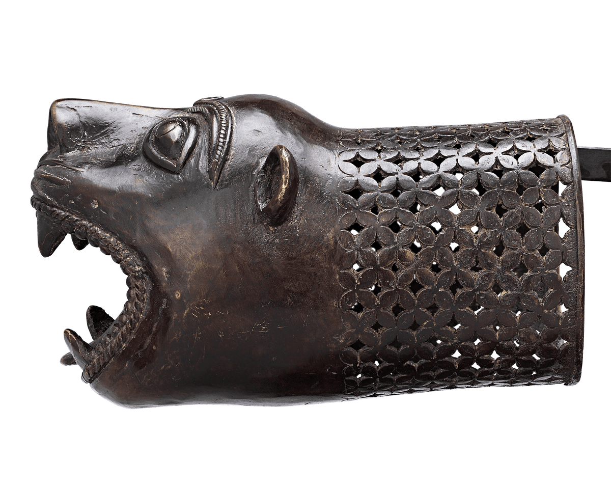 Bronze Palanquin Leopard Finial