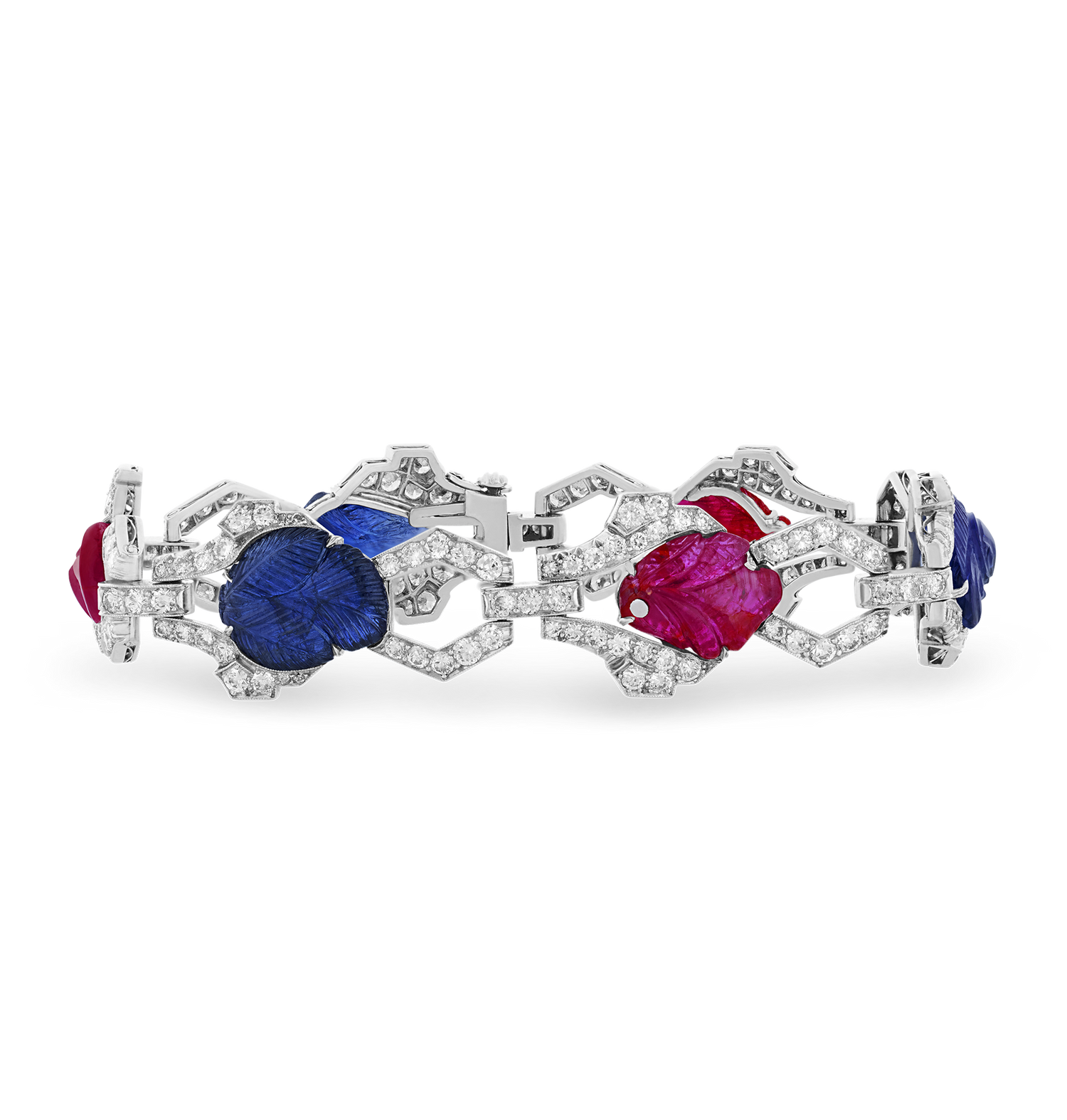 Art Deco Ruby & Sapphire Bracelet