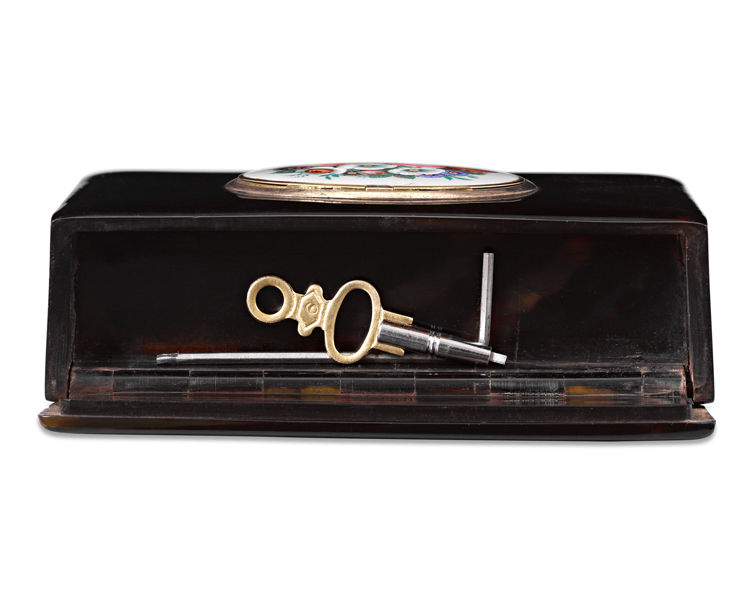 Bruguier Tortoiseshell Swiss Fusée Singing Bird Box