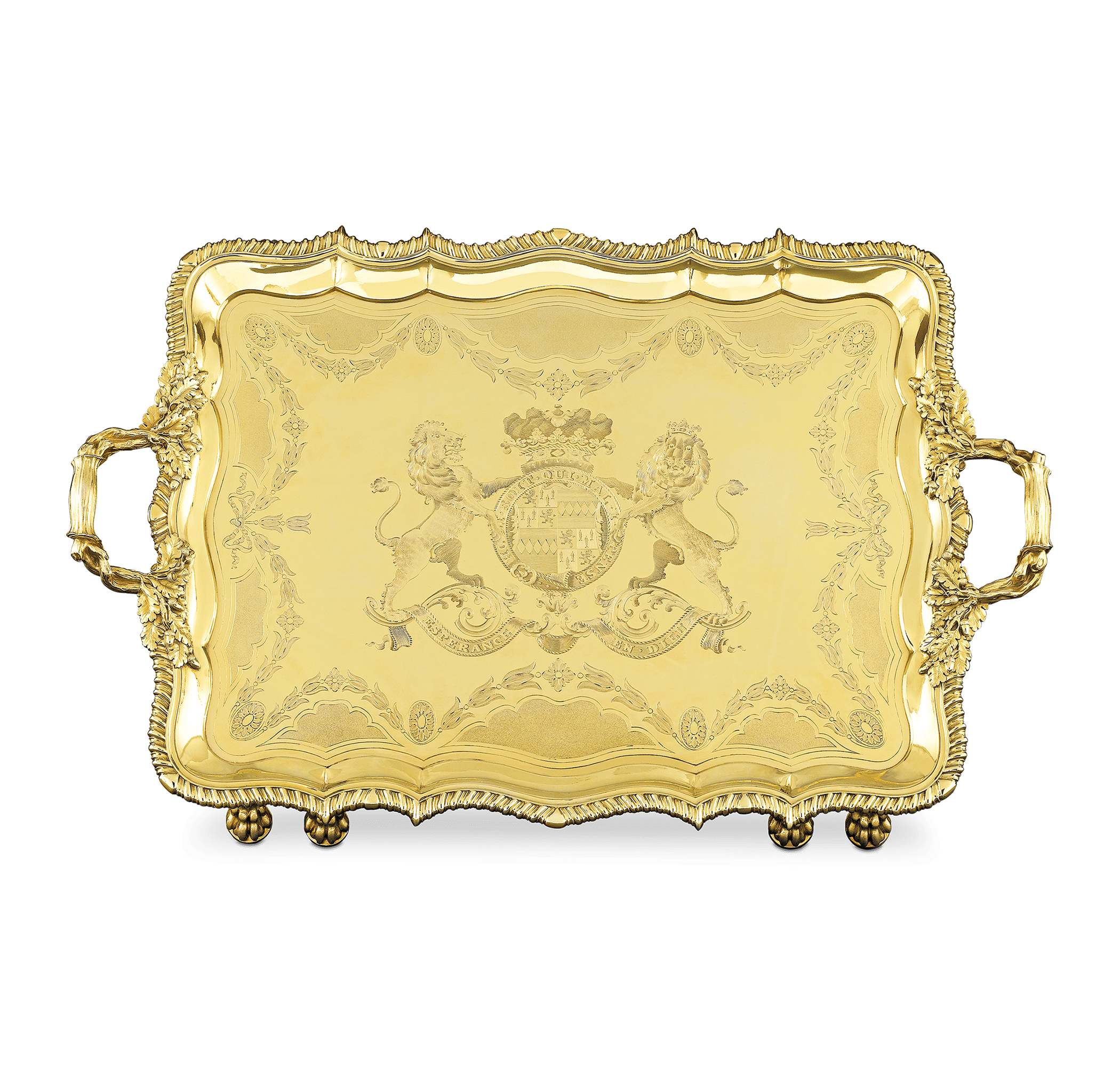 Regency Silver Gilt Tray by Rundell and Jackson