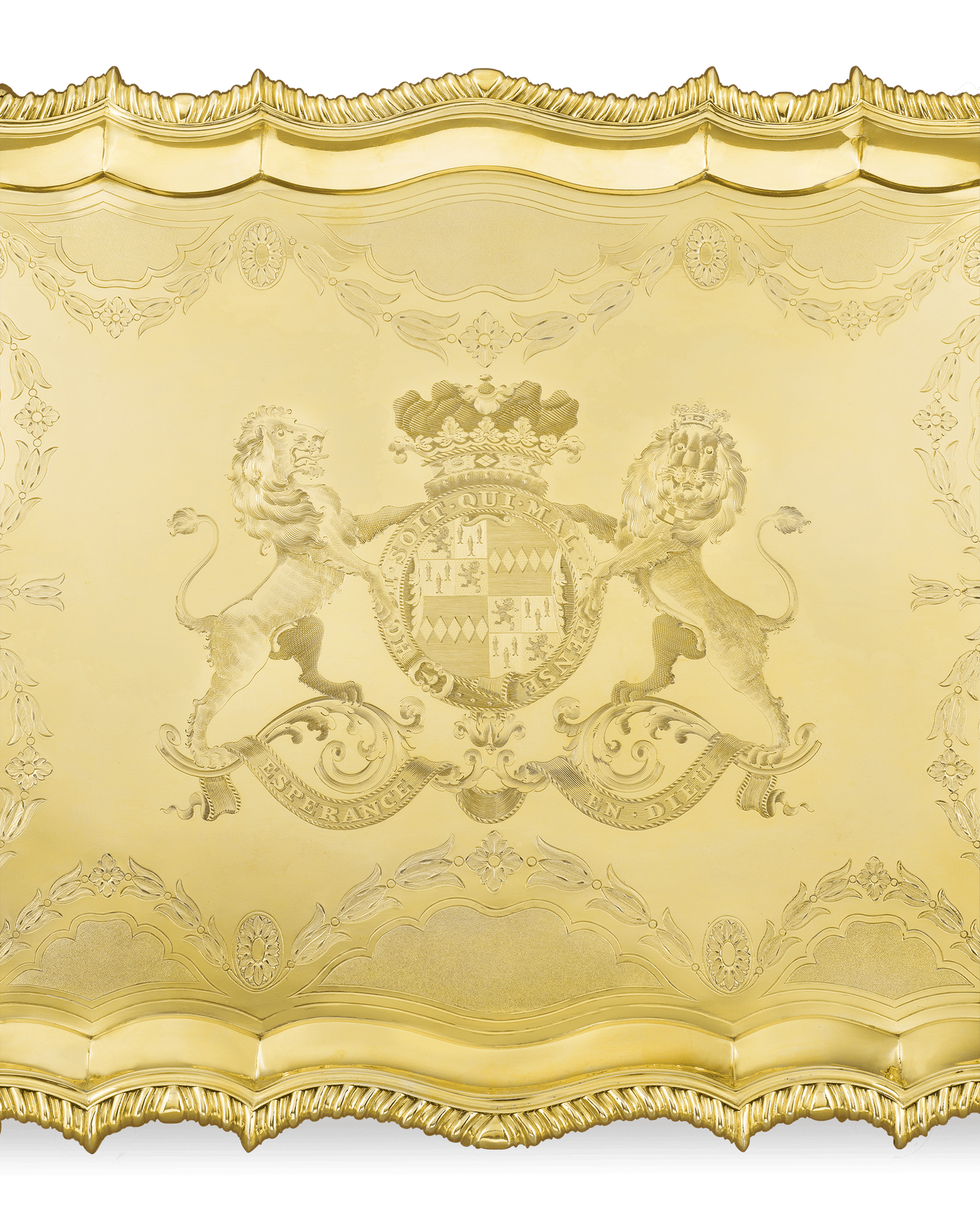 Regency Silver Gilt Tray by Rundell and Jackson