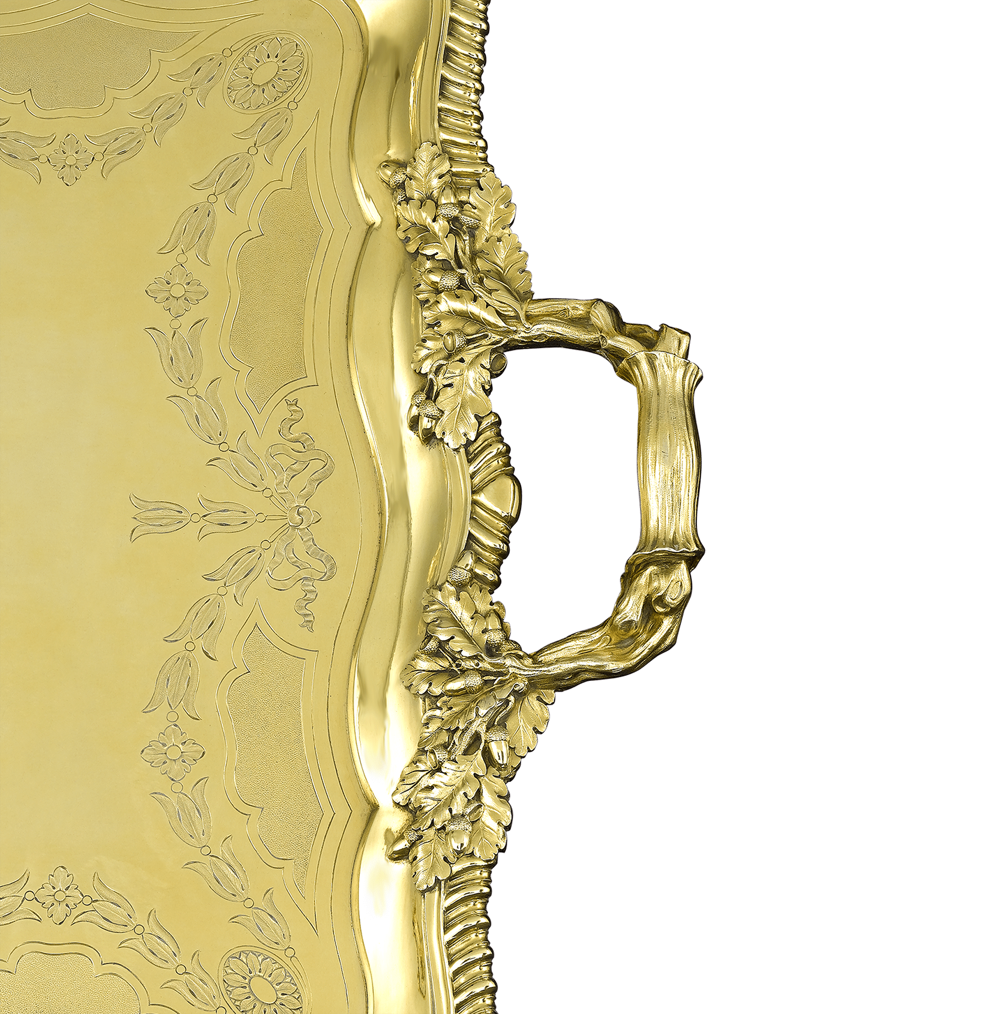 Regency Silver Gilt Tray by Rundell and Jackson