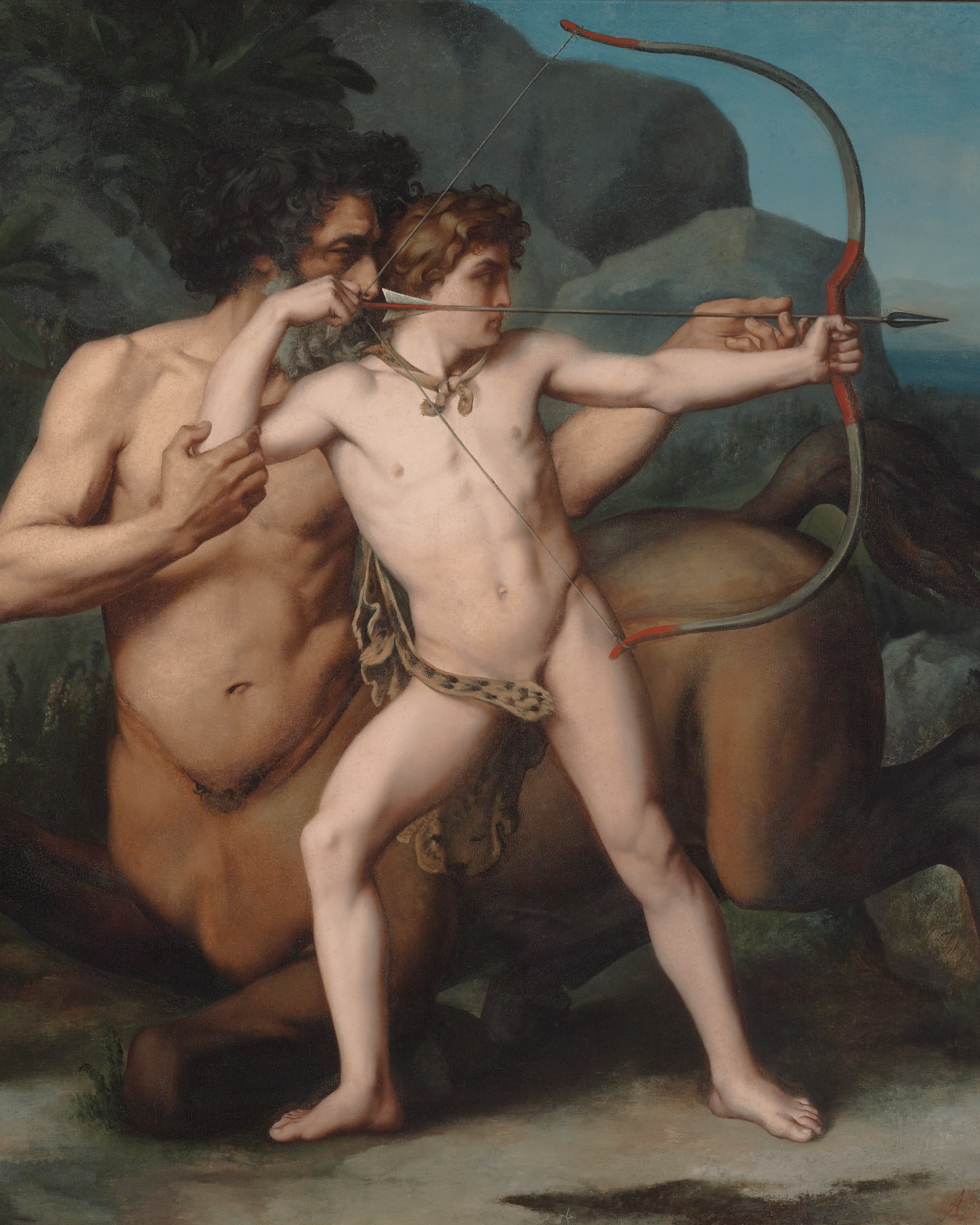 The Education of Achilles by Auguste-Clément Chrétien