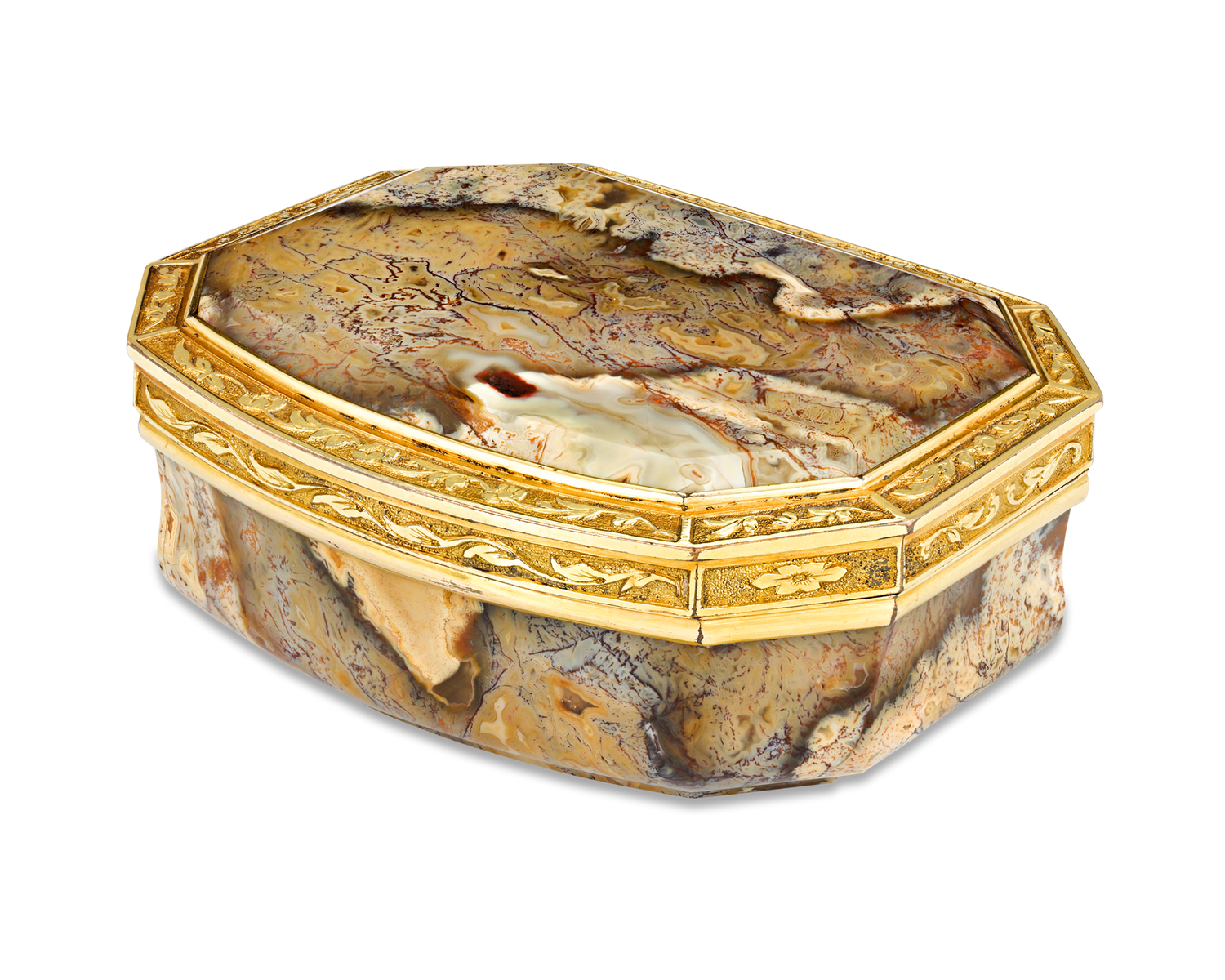18th-Century English Agate Snuff Box