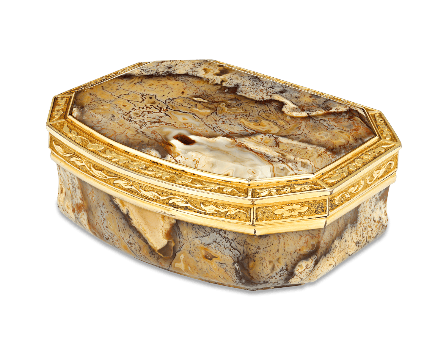 18th-Century English Agate Snuff Box