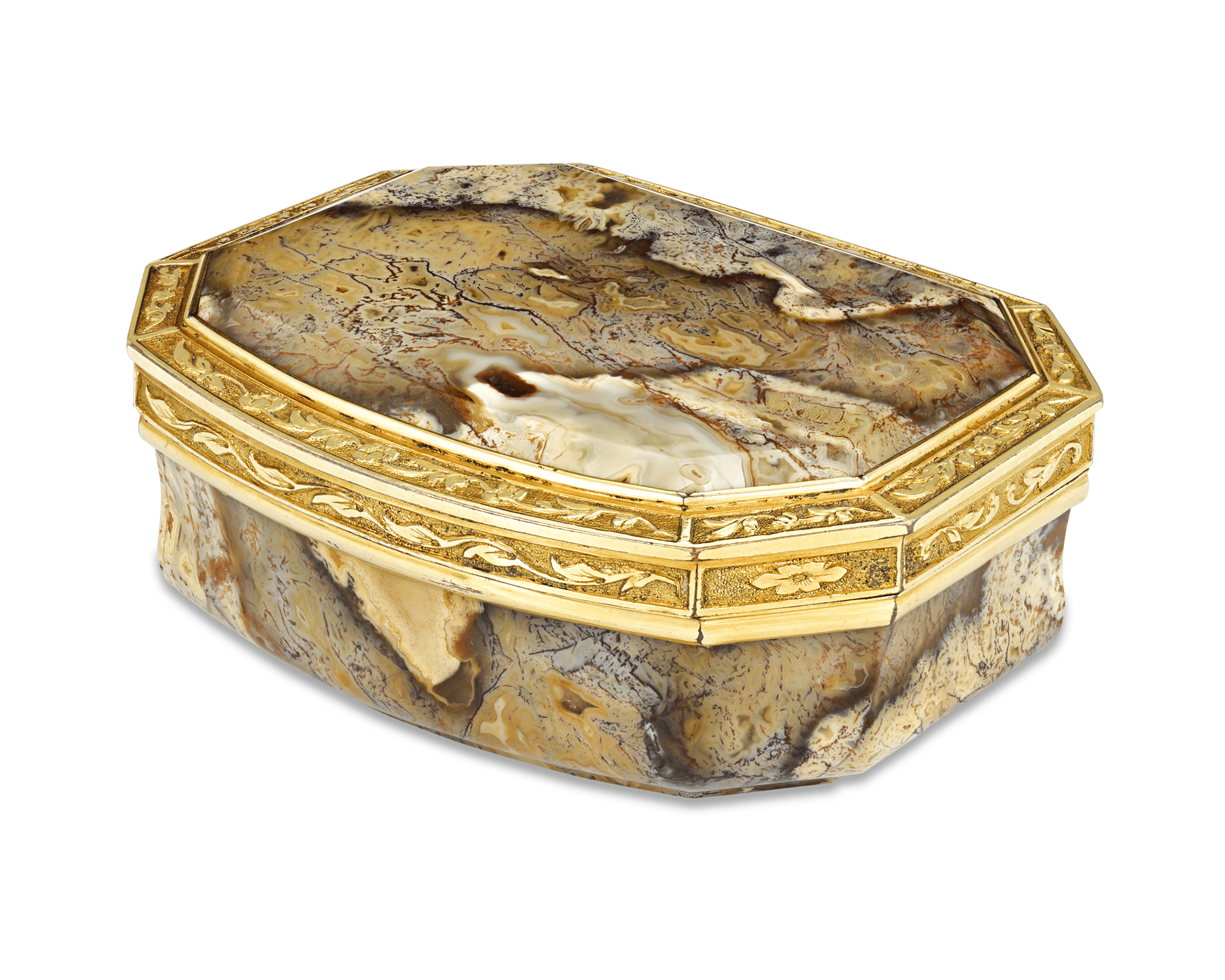 18th-Century English Agate Snuff Box