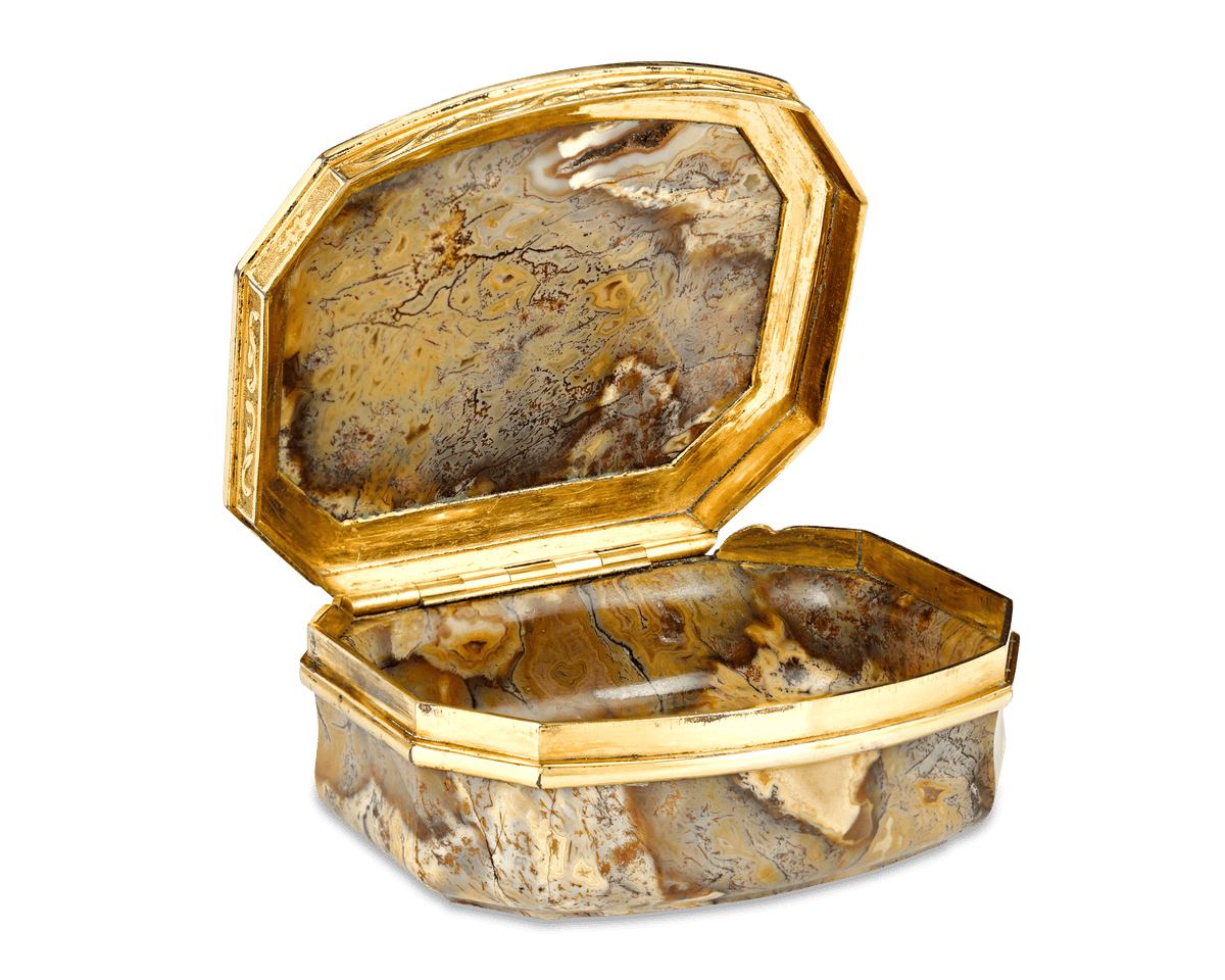 18th-Century English Agate Snuff Box