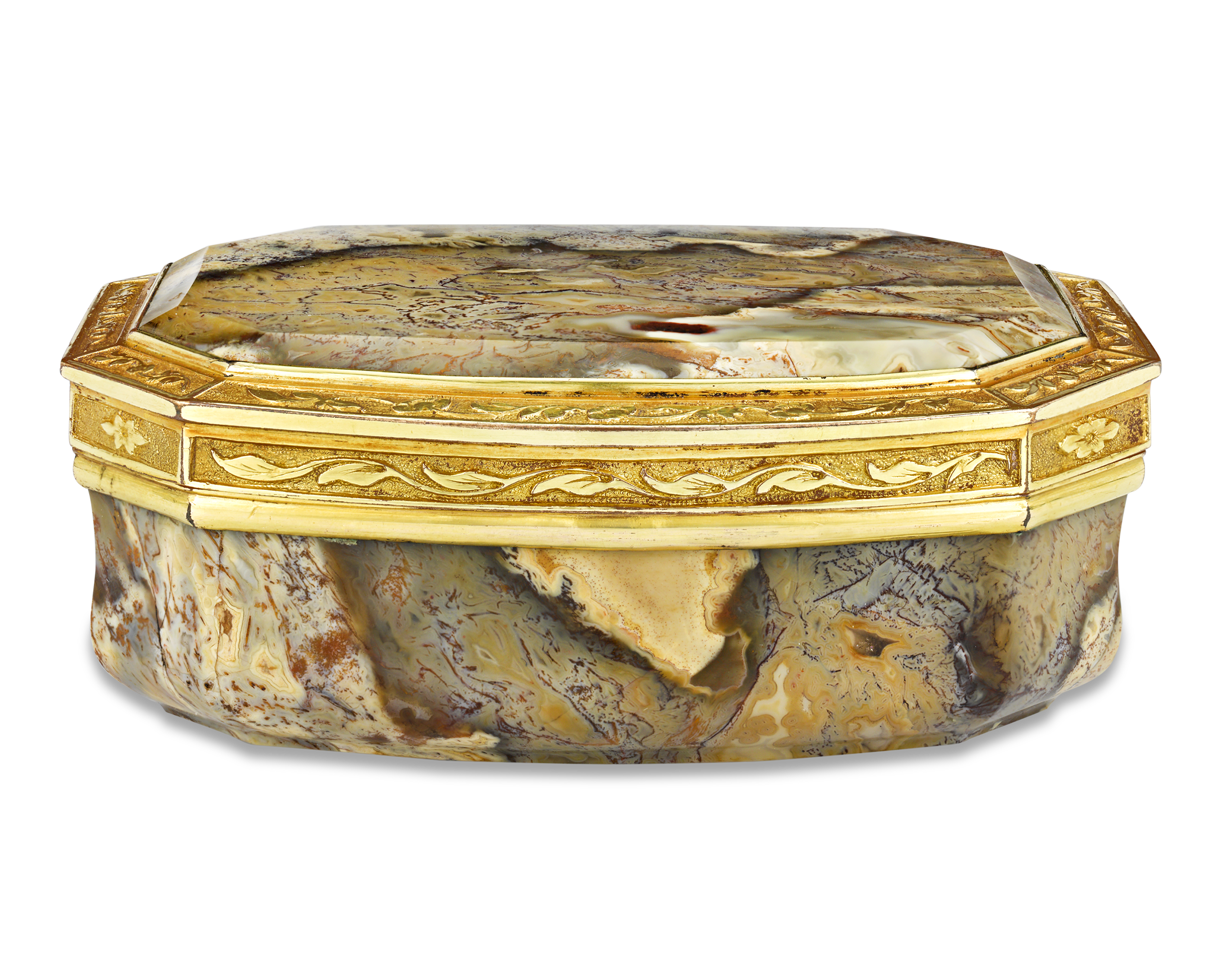 18th-Century English Agate Snuff Box