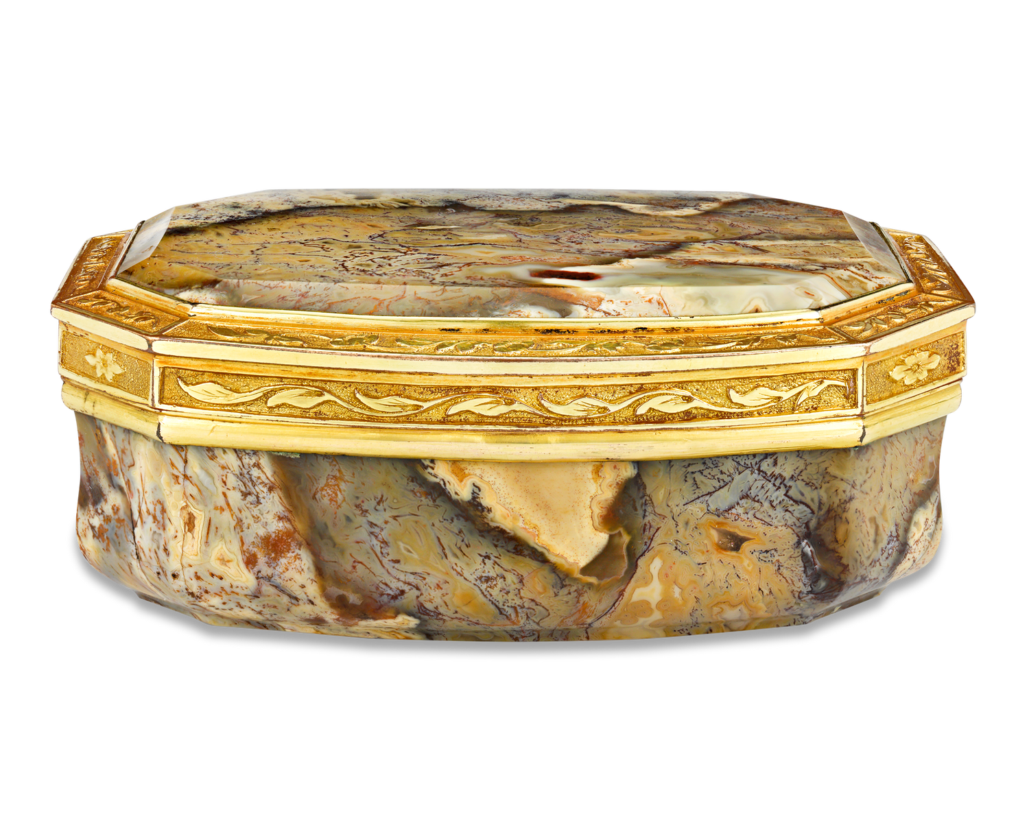 18th-Century English Agate Snuff Box