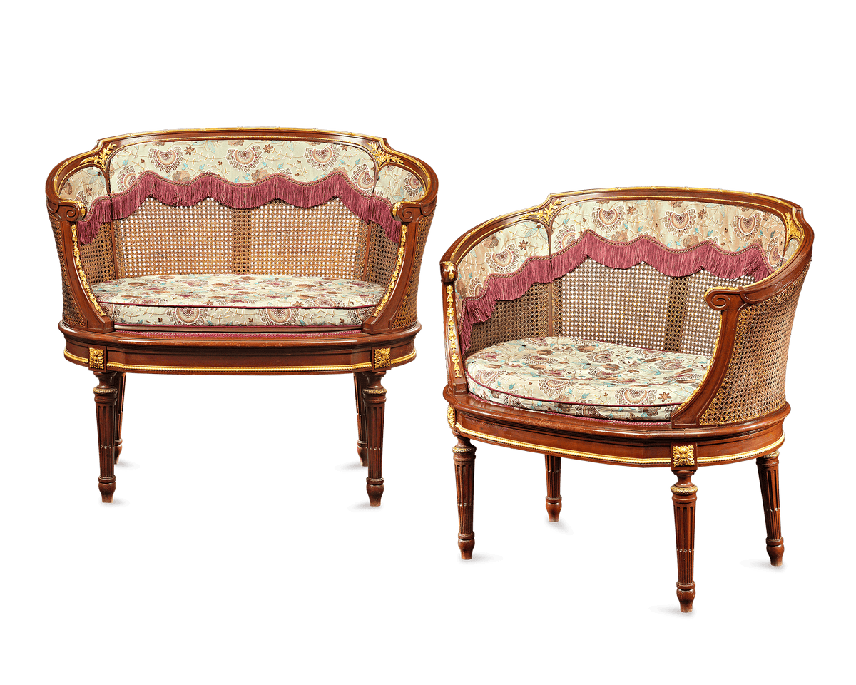 Setee Definition Louis XVI-Style French Caned Settees | M.S. Rau
