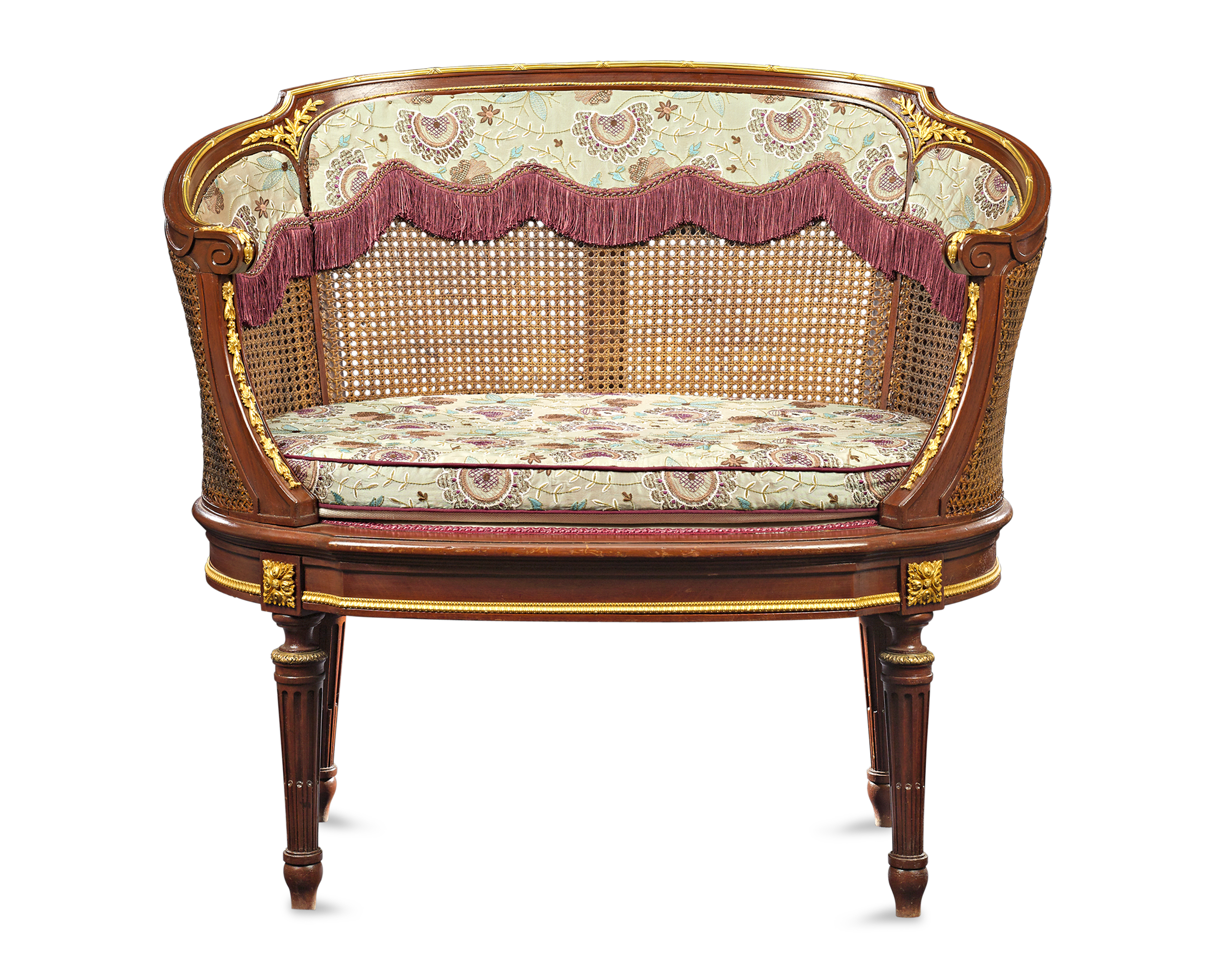 Louis XVI-Style French Caned Settees