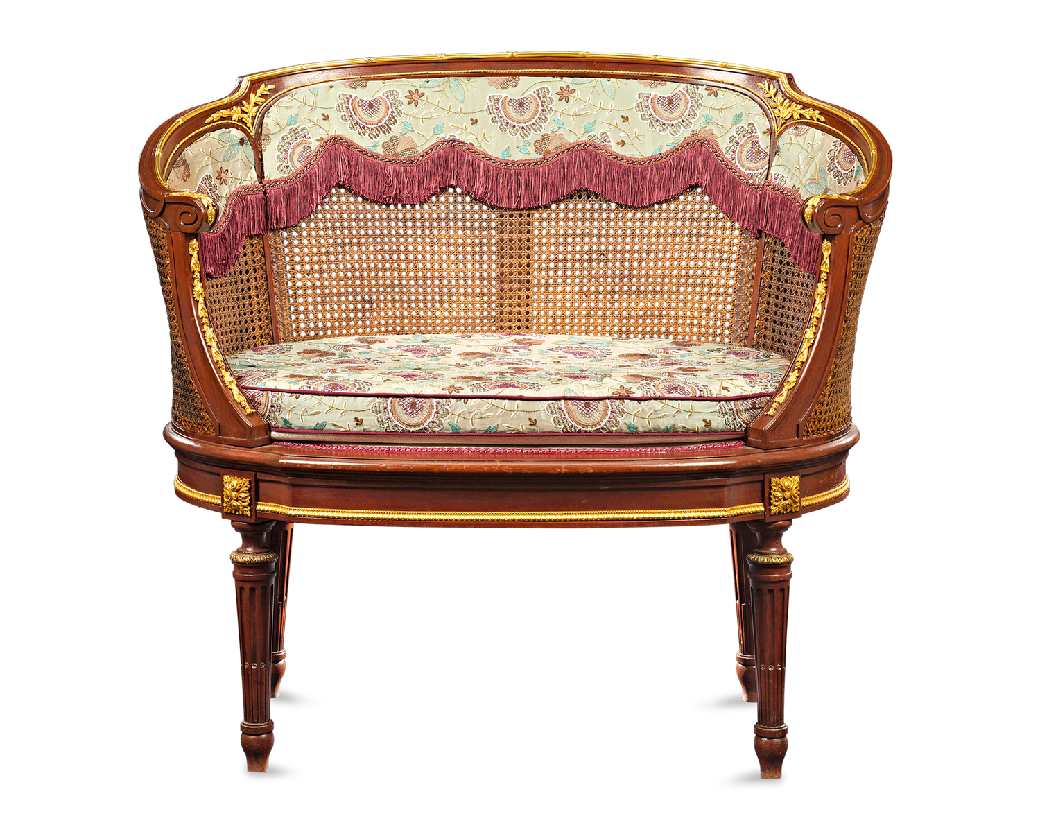 Louis XVI-Style French Caned Settees