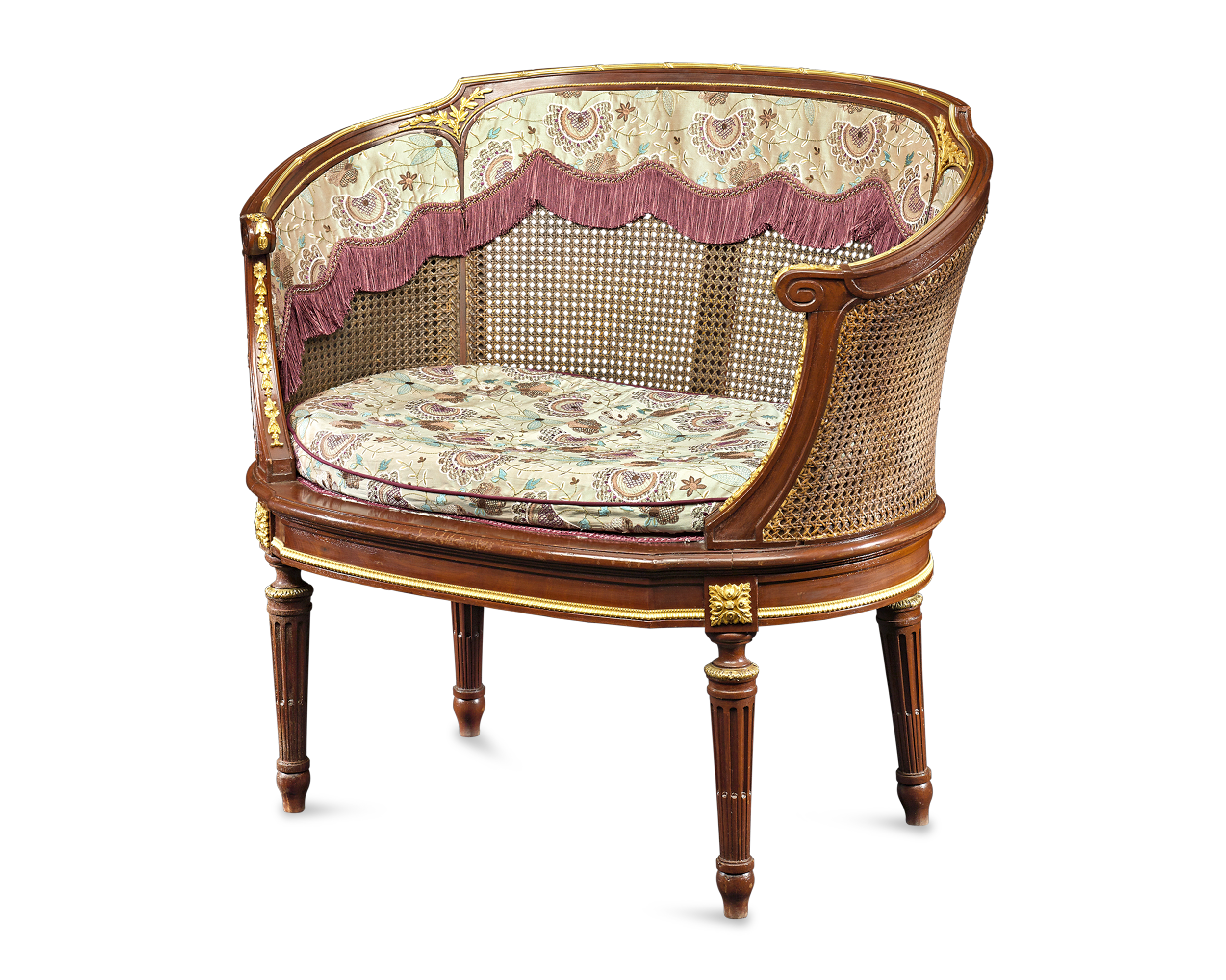 Louis XVI-Style French Caned Settees