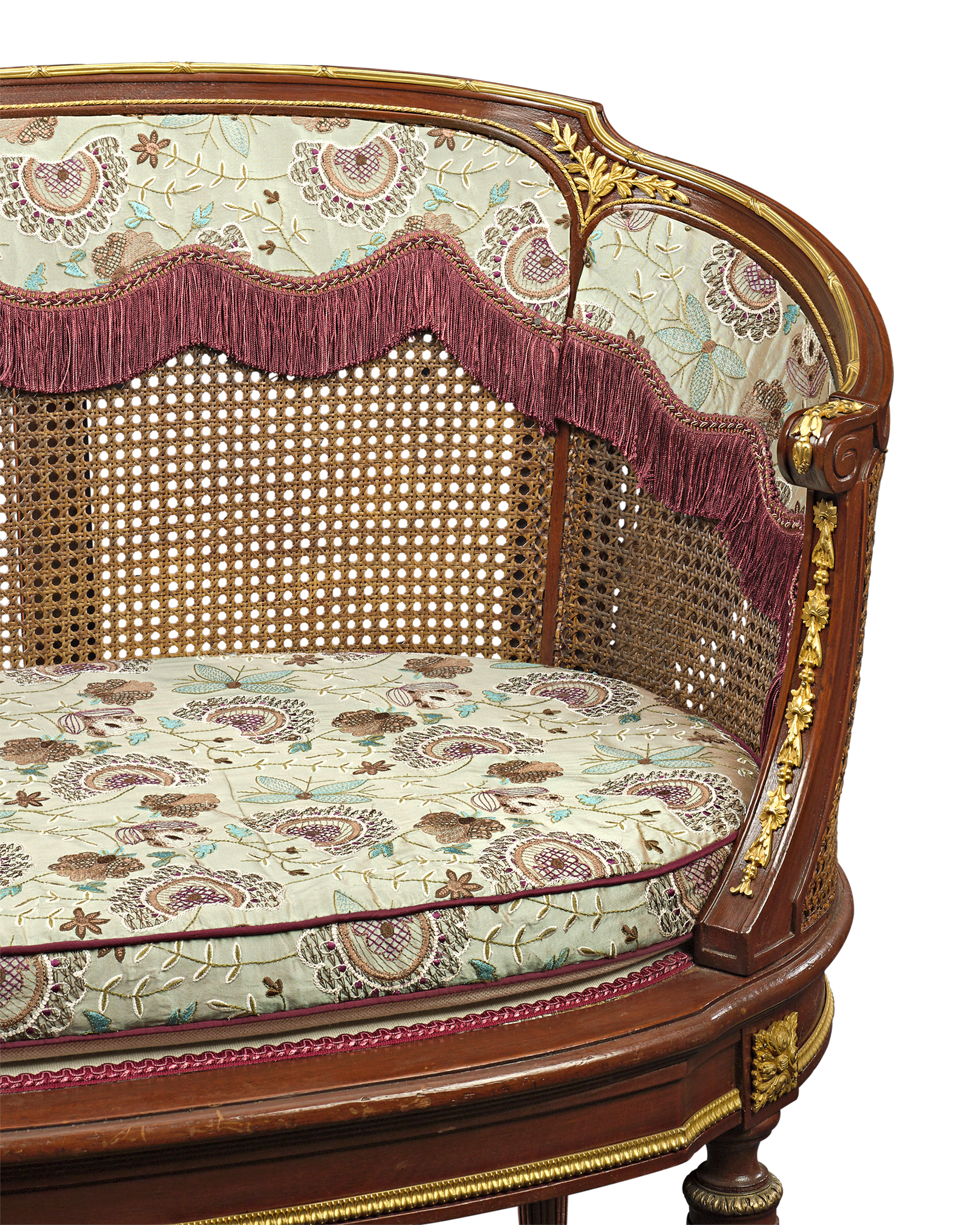 Louis XVI-Style French Caned Settees