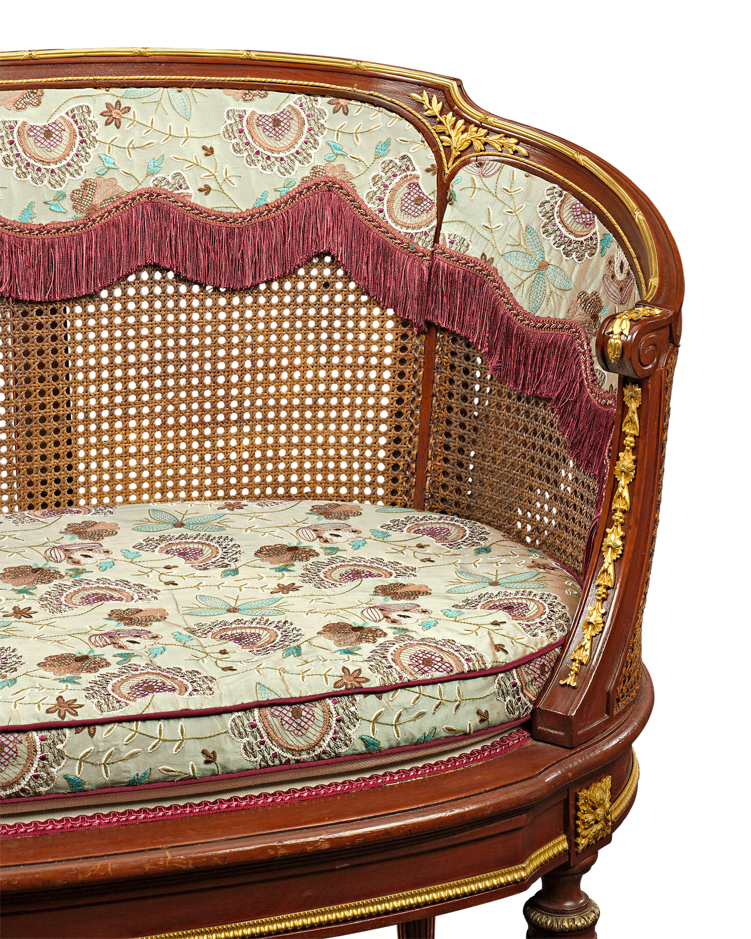 Louis XVI-Style French Caned Settees