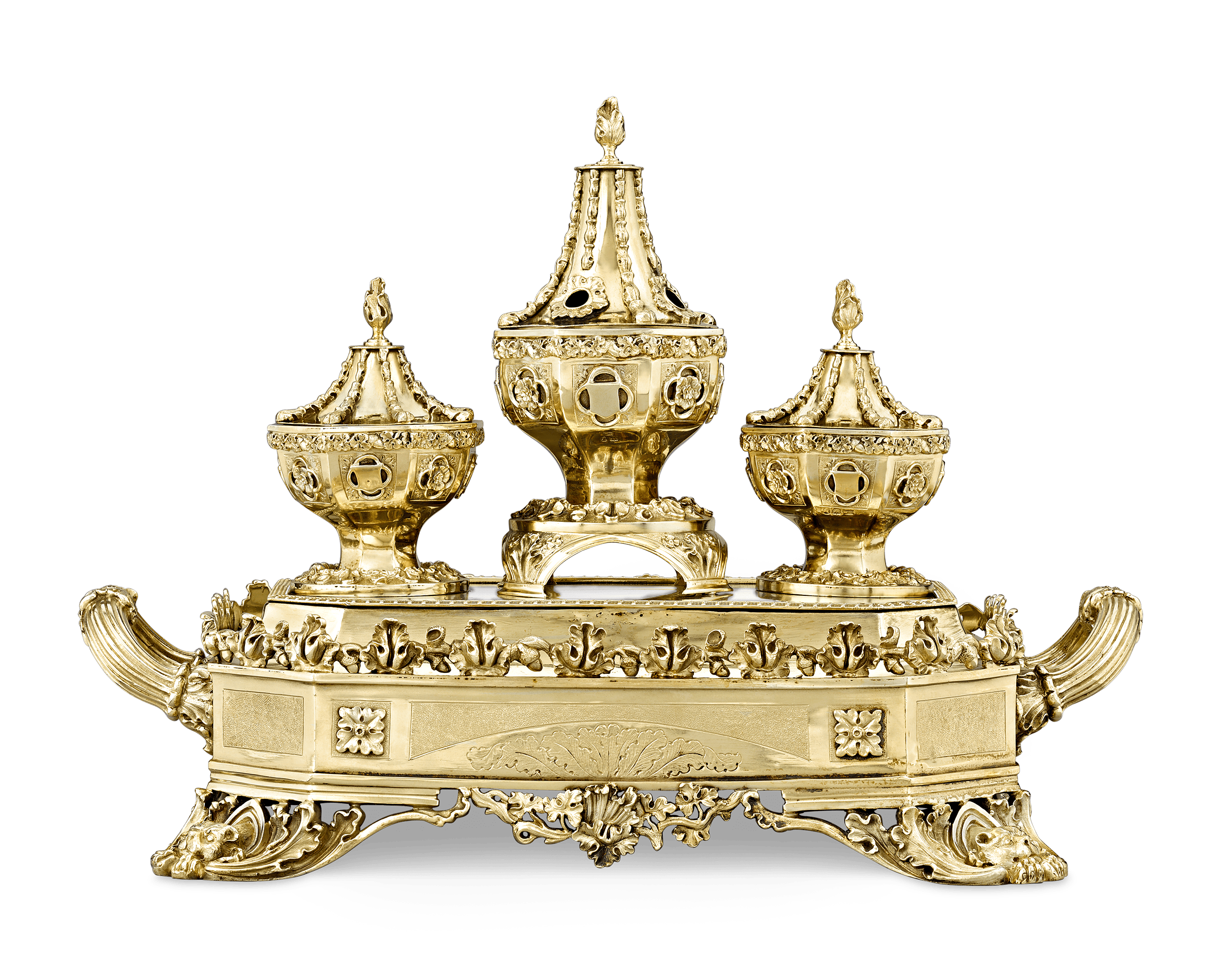 Silver Gilt Inkstand by William Bateman II