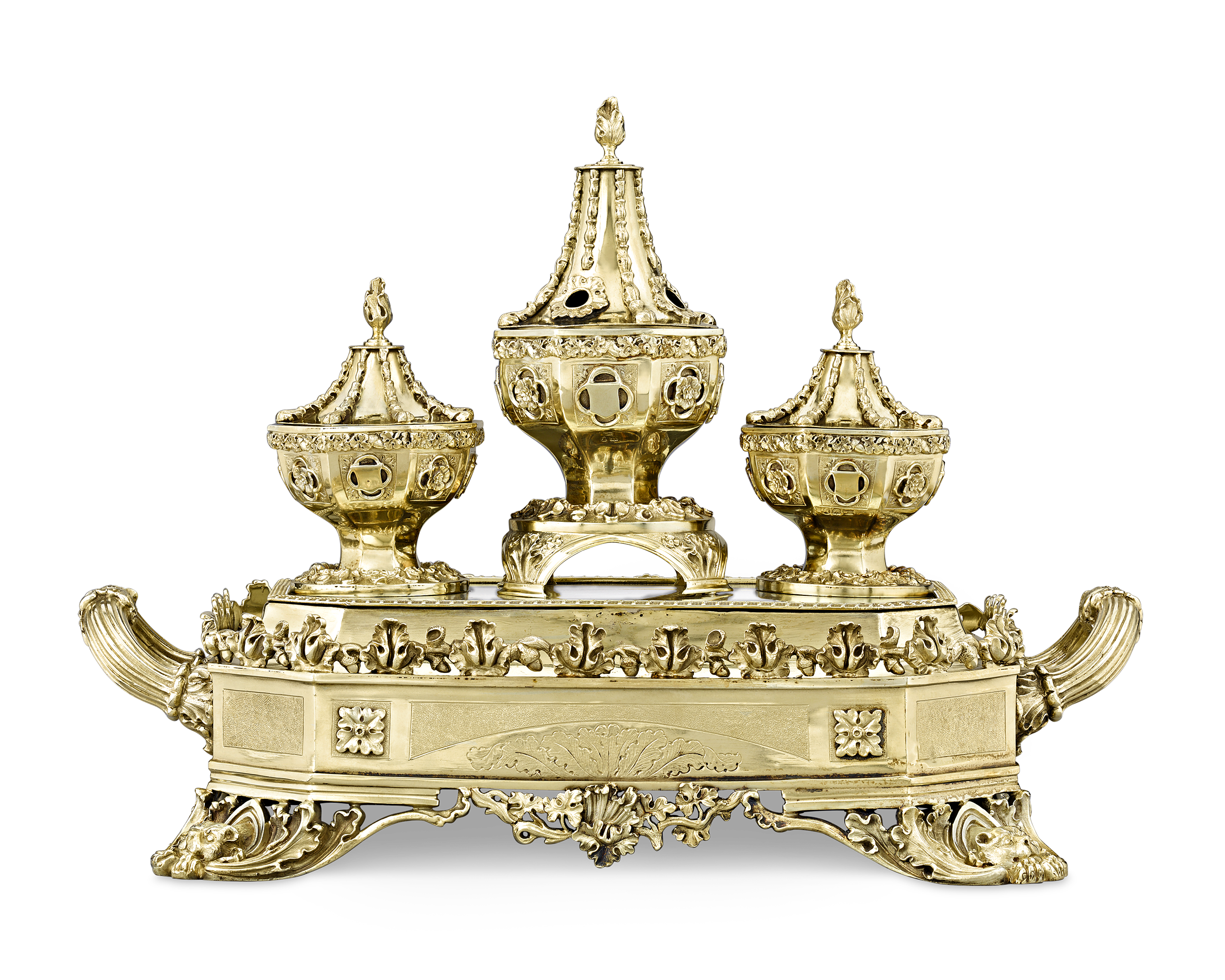 Silver Gilt Inkstand by William Bateman II