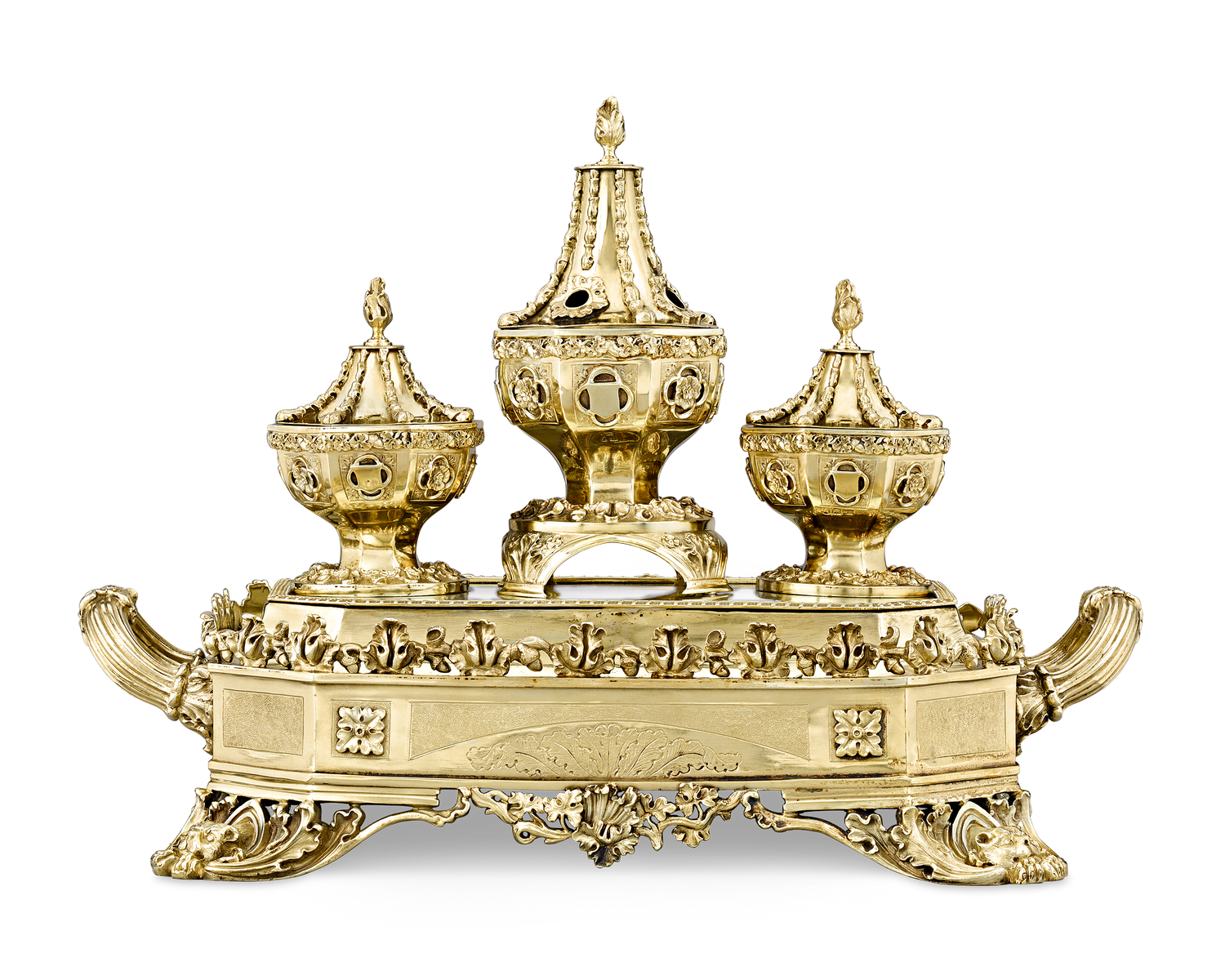 Silver Gilt Inkstand by William Bateman II