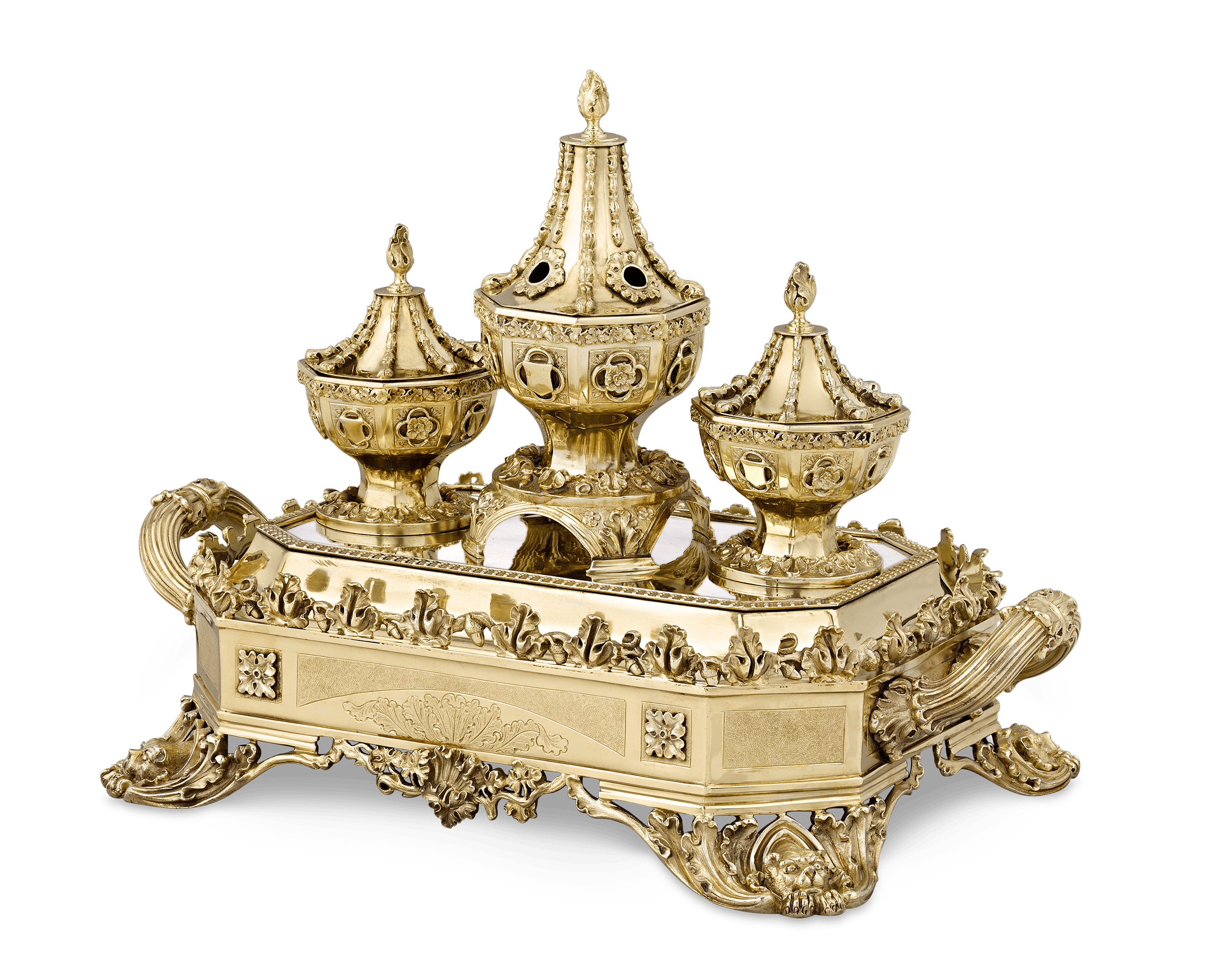 Silver Gilt Inkstand by William Bateman II