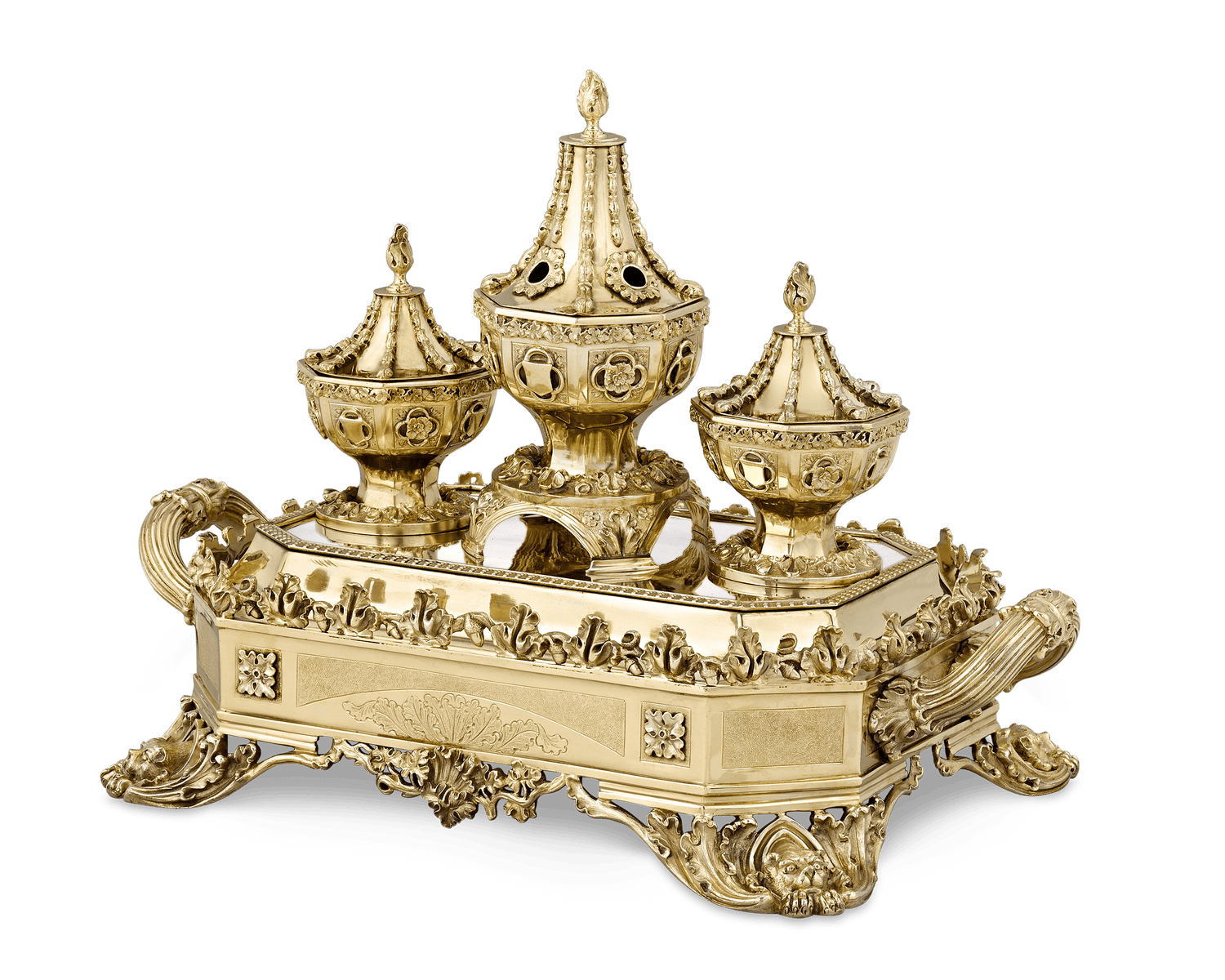 Silver Gilt Inkstand by William Bateman II