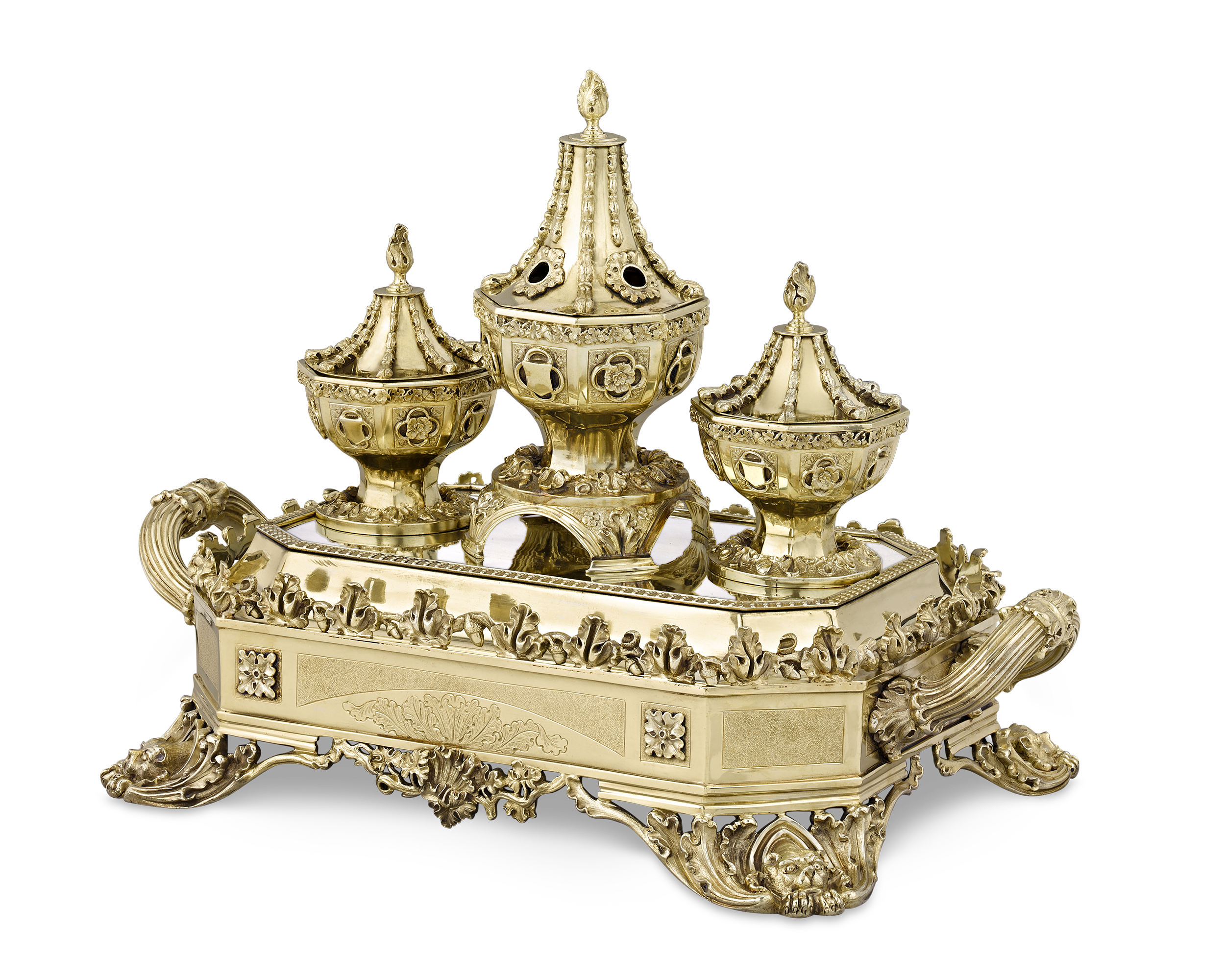 Silver Gilt Inkstand by William Bateman II