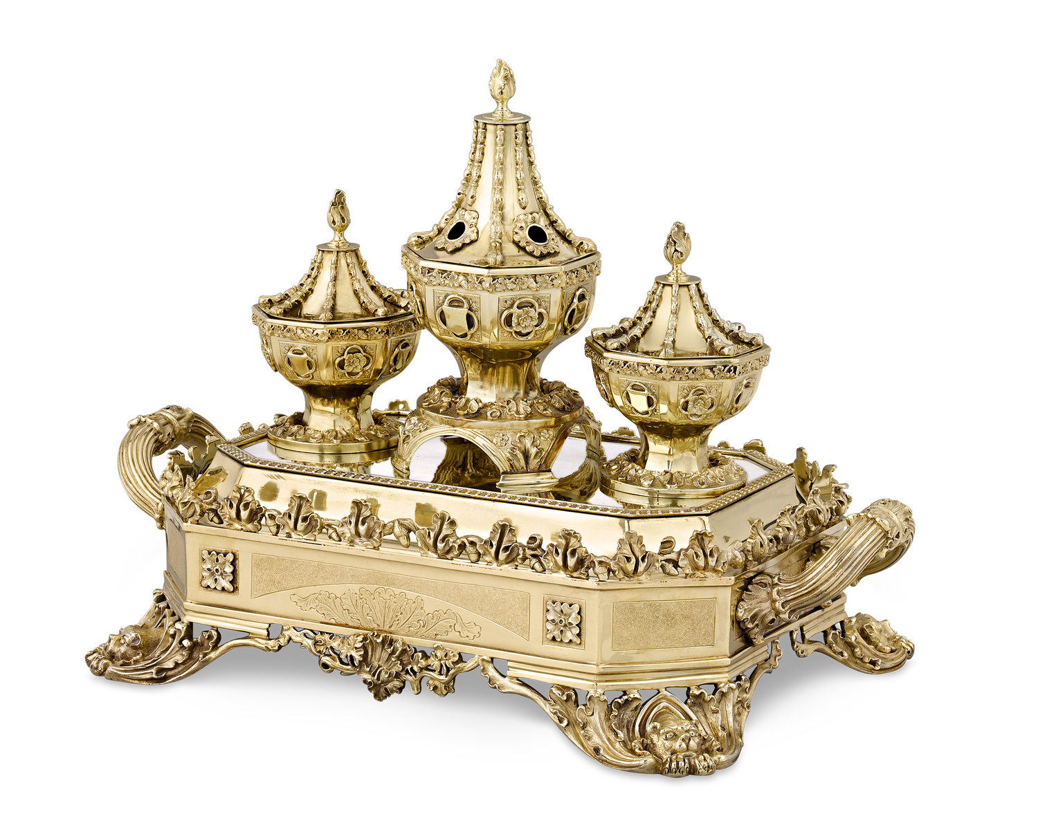 Silver Gilt Inkstand by William Bateman II