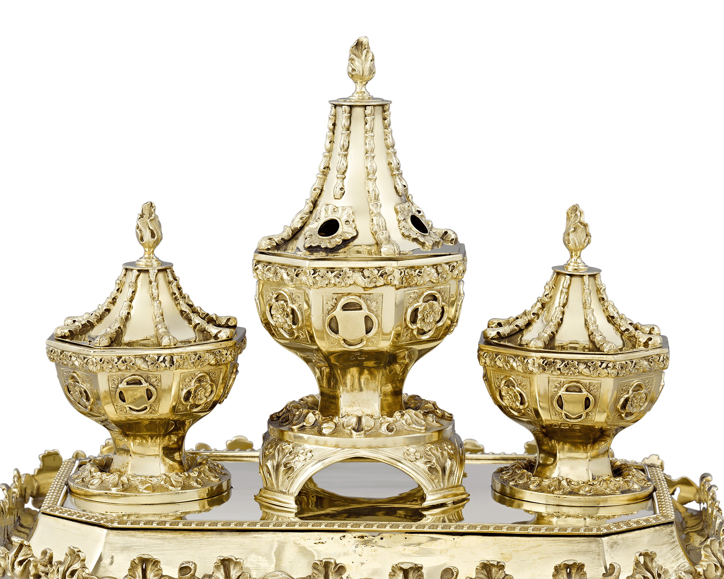 Silver Gilt Inkstand by William Bateman II