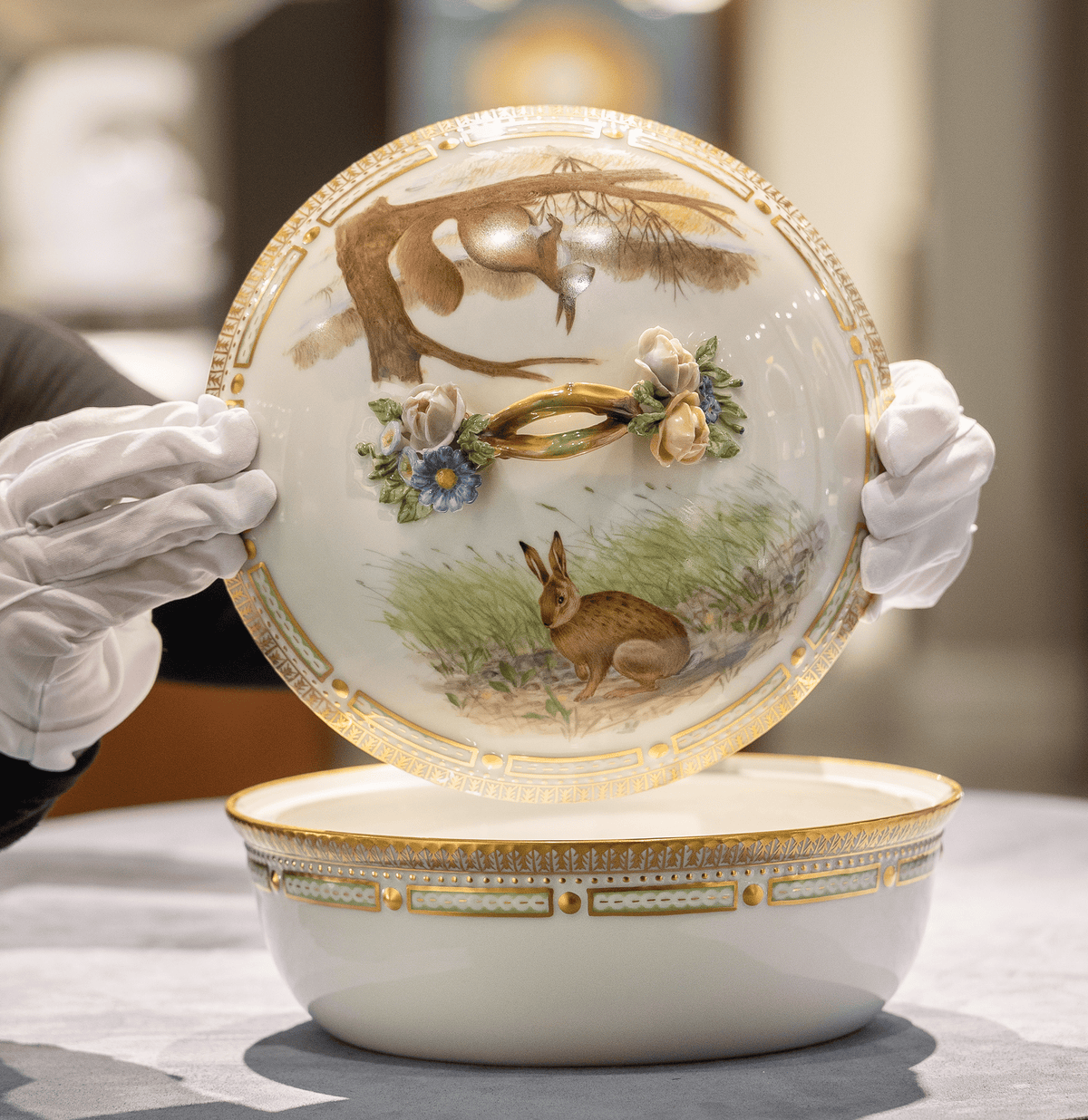Flora Danica Game Series Covered Vegetable Dish