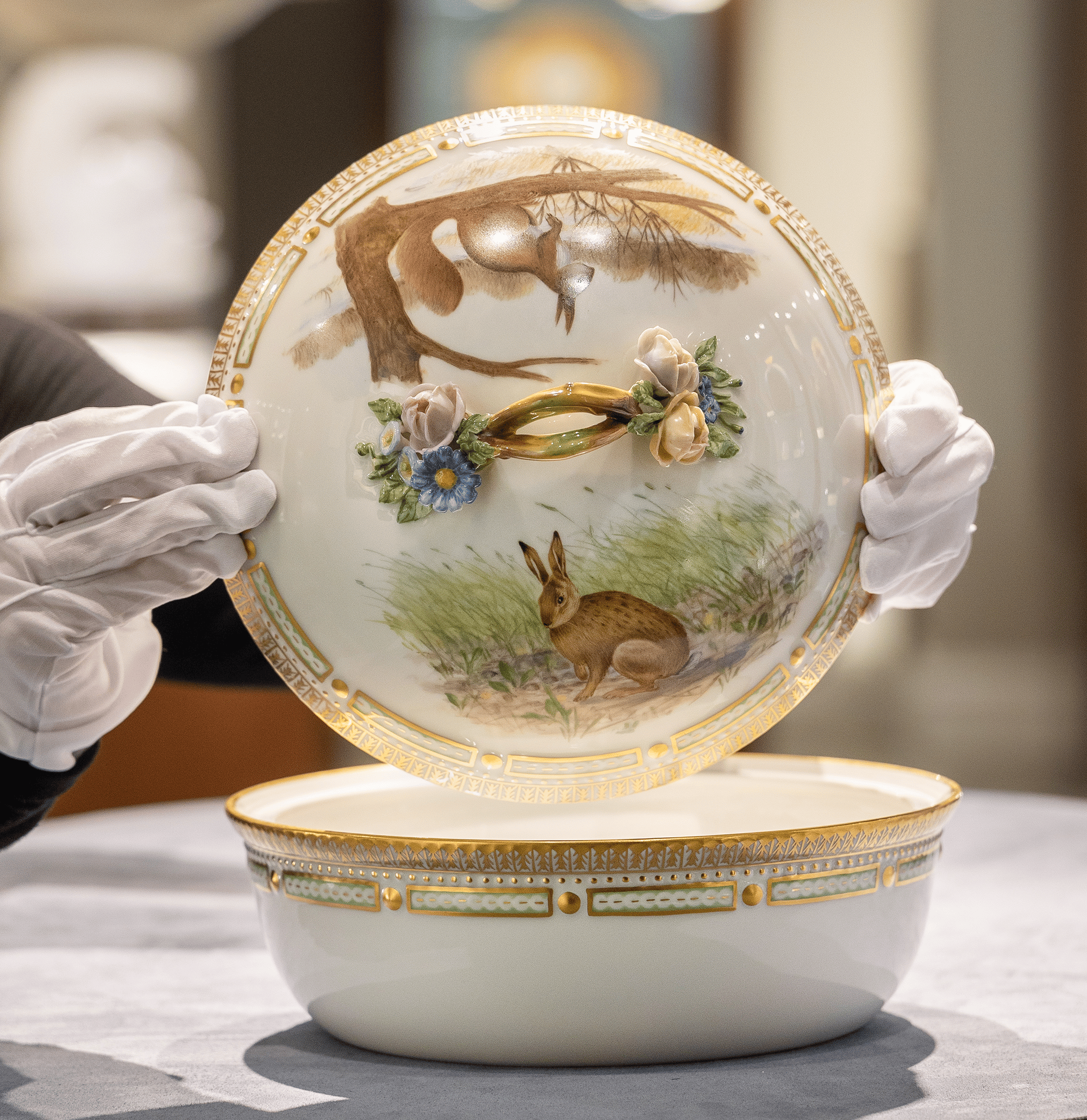 Flora Danica Game Series Covered Vegetable Dish