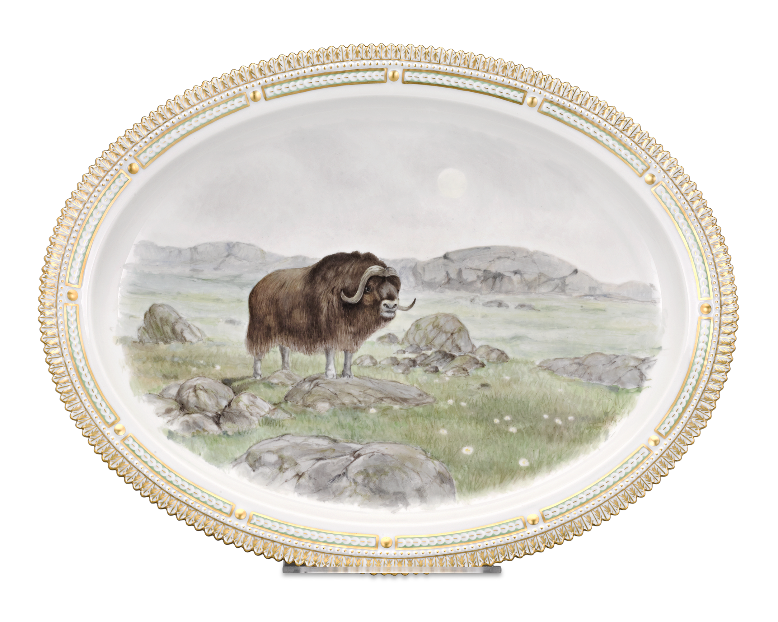 Flora Danica Musk Ox Serving Platter