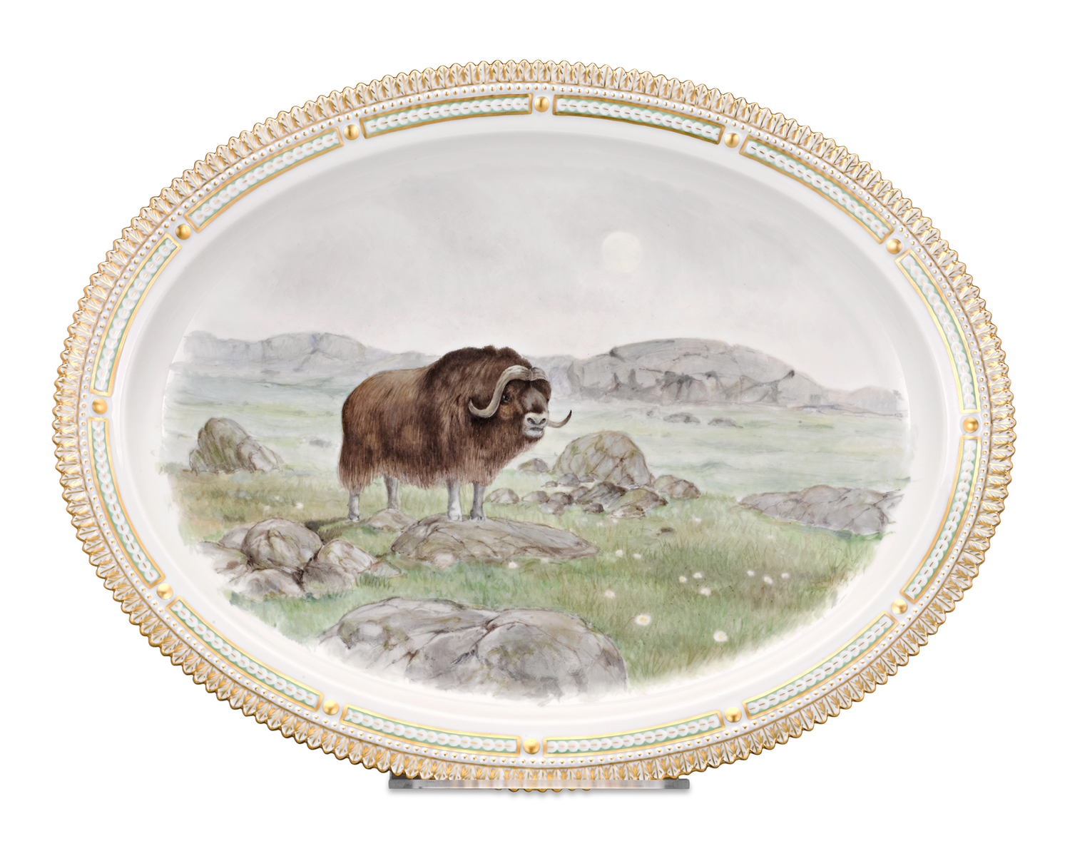 Flora Danica Musk Ox Serving Platter